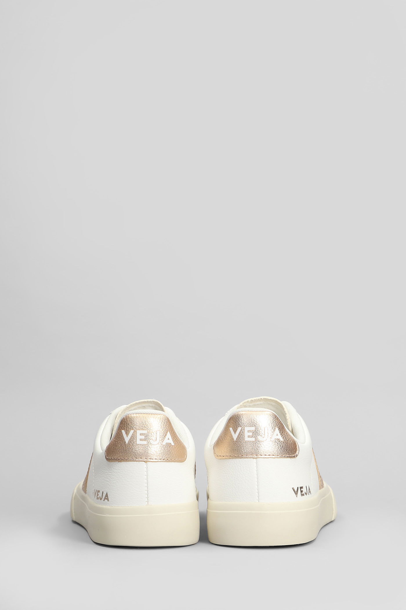 Veja Campo Sneakers In White Leather In Animal Print