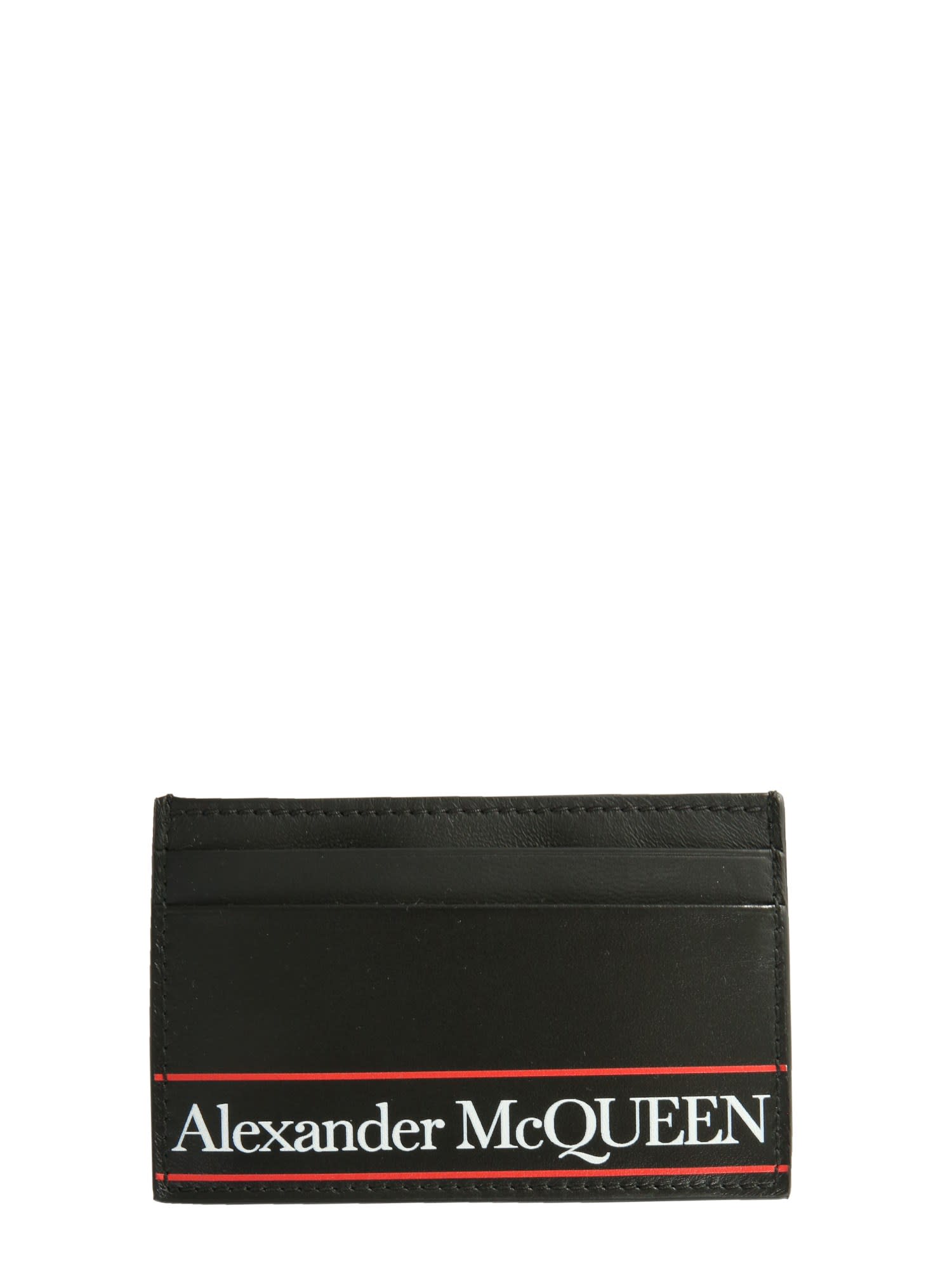 Click to view more detailed imagery on our partner's website Alexander Mcqueen Card Holder With Logo In Nero