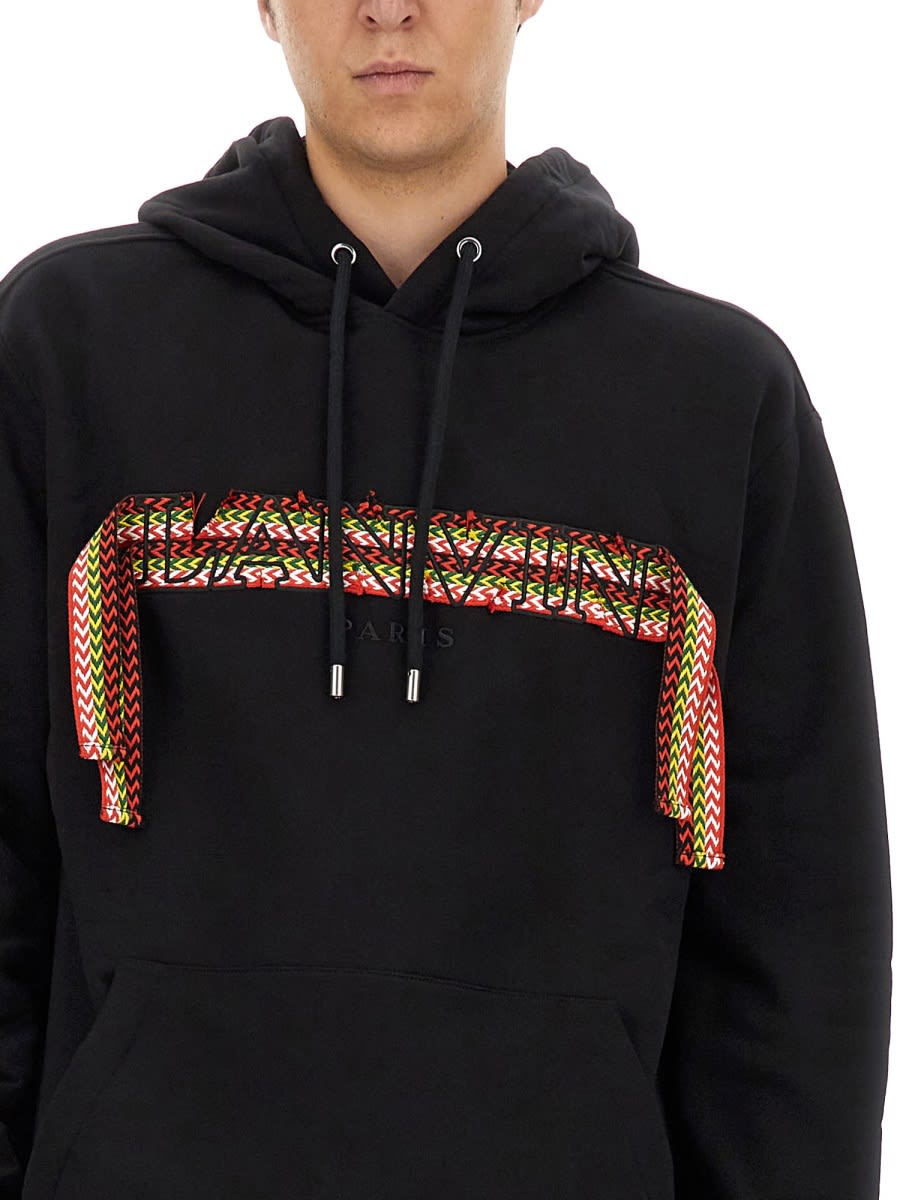 Shop Lanvin Sweatshirt With Logo In Black