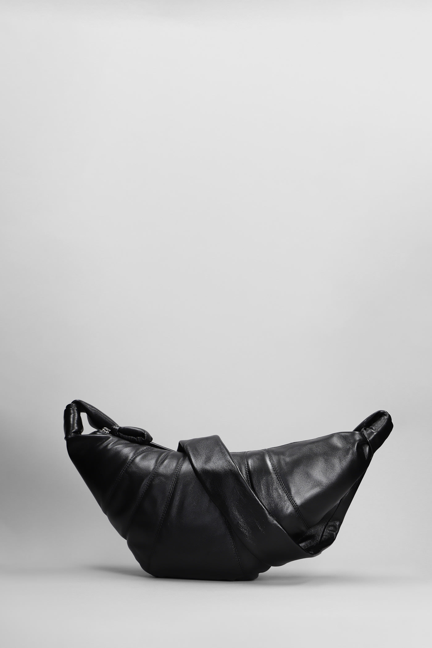 Lemaire Large Croissant Soft Nappa Shoulder Bag In Black