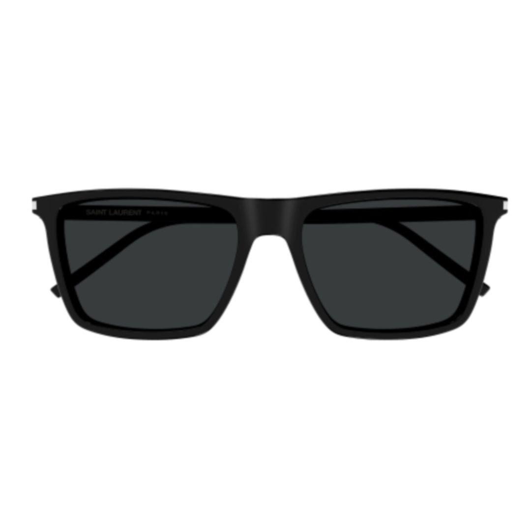 Shop Saint Laurent Sl 668 Square Frame Sunglasses In Black-black-black