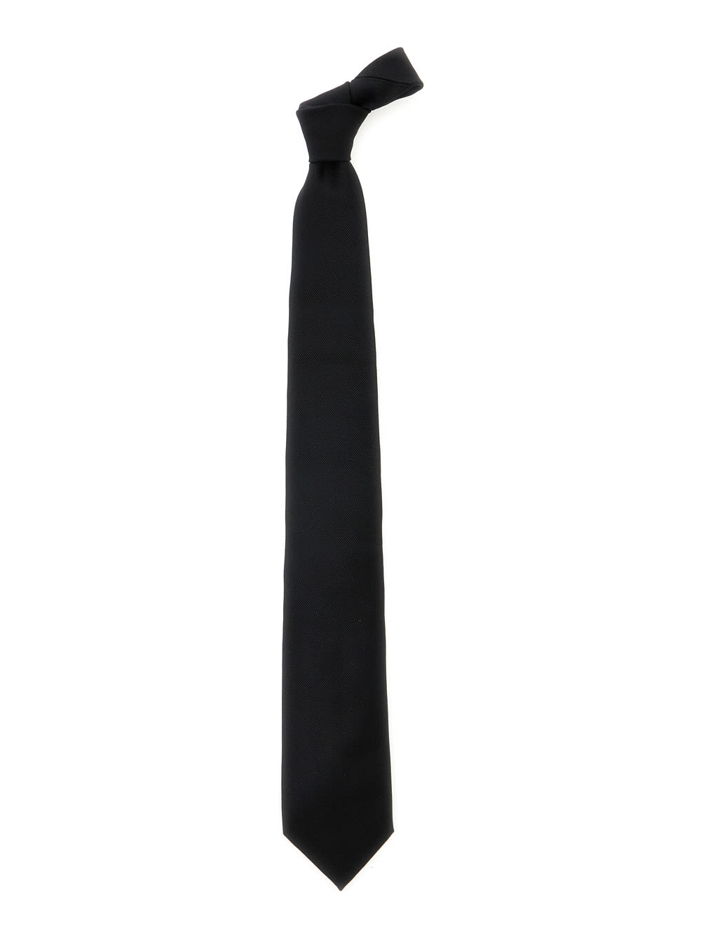 Tom Ford Black Tie With Rear Tie Closure In Silk Man In Black