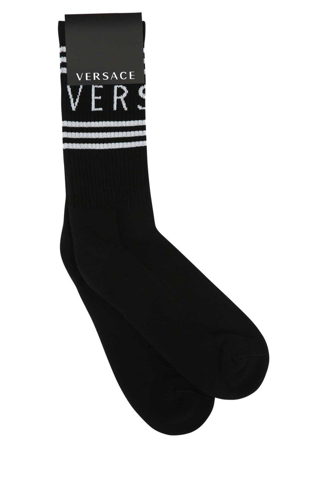 Versace Logo Intarsia Socks