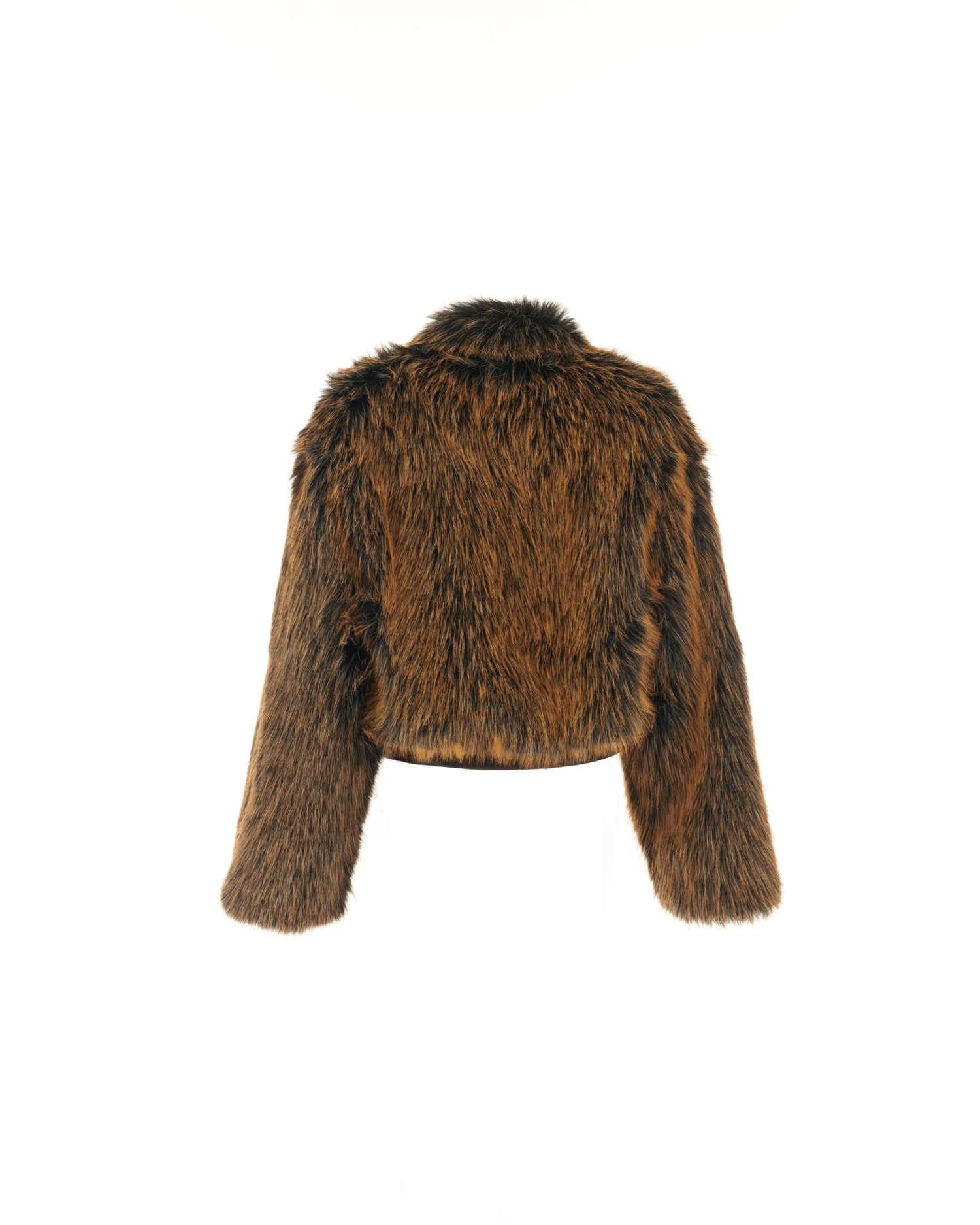 JOHN RICHMOND ZIP-UP FUR COAT 