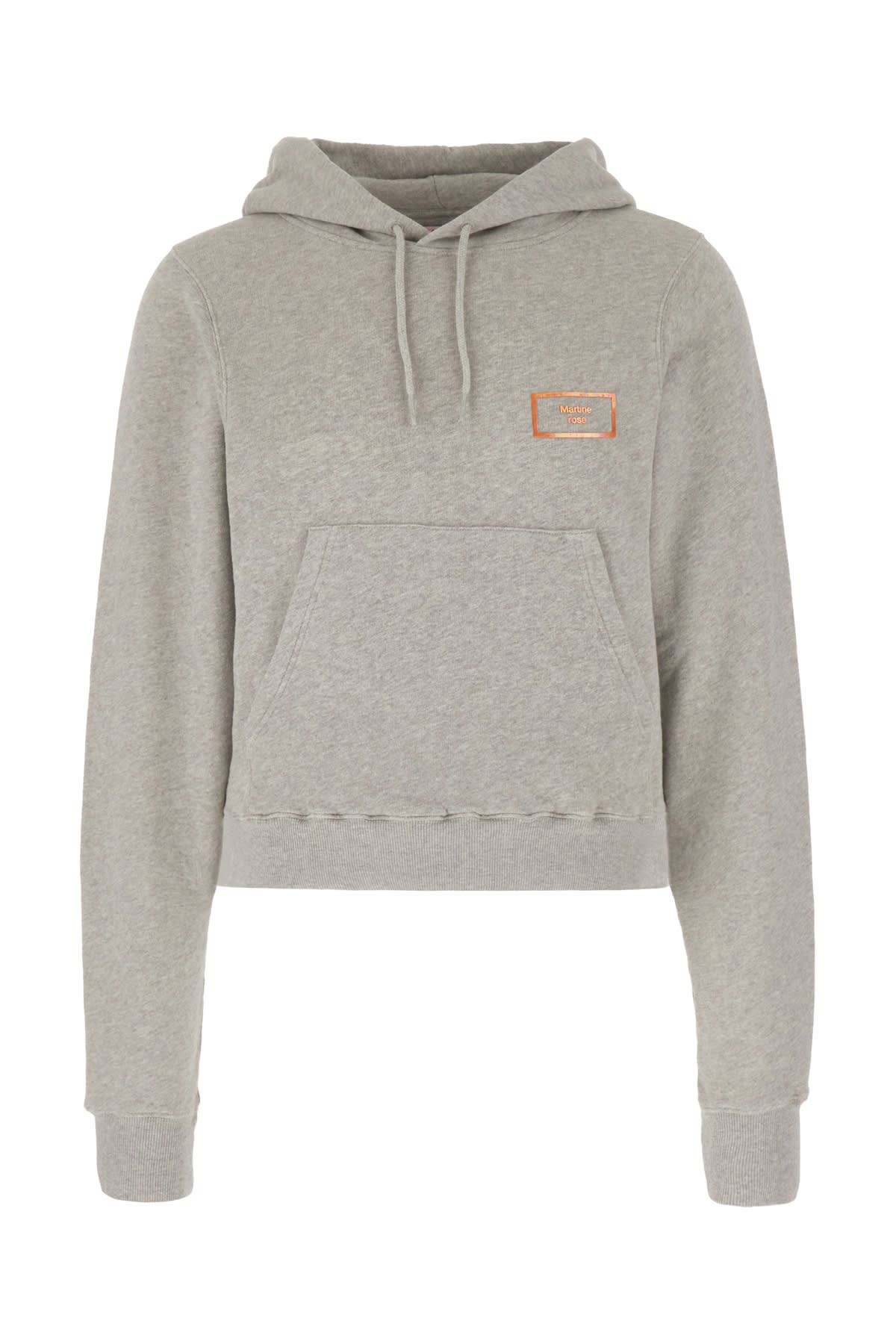 Shop Martine Rose Melange Grey Cotton Sweatshirt In Grey Marl