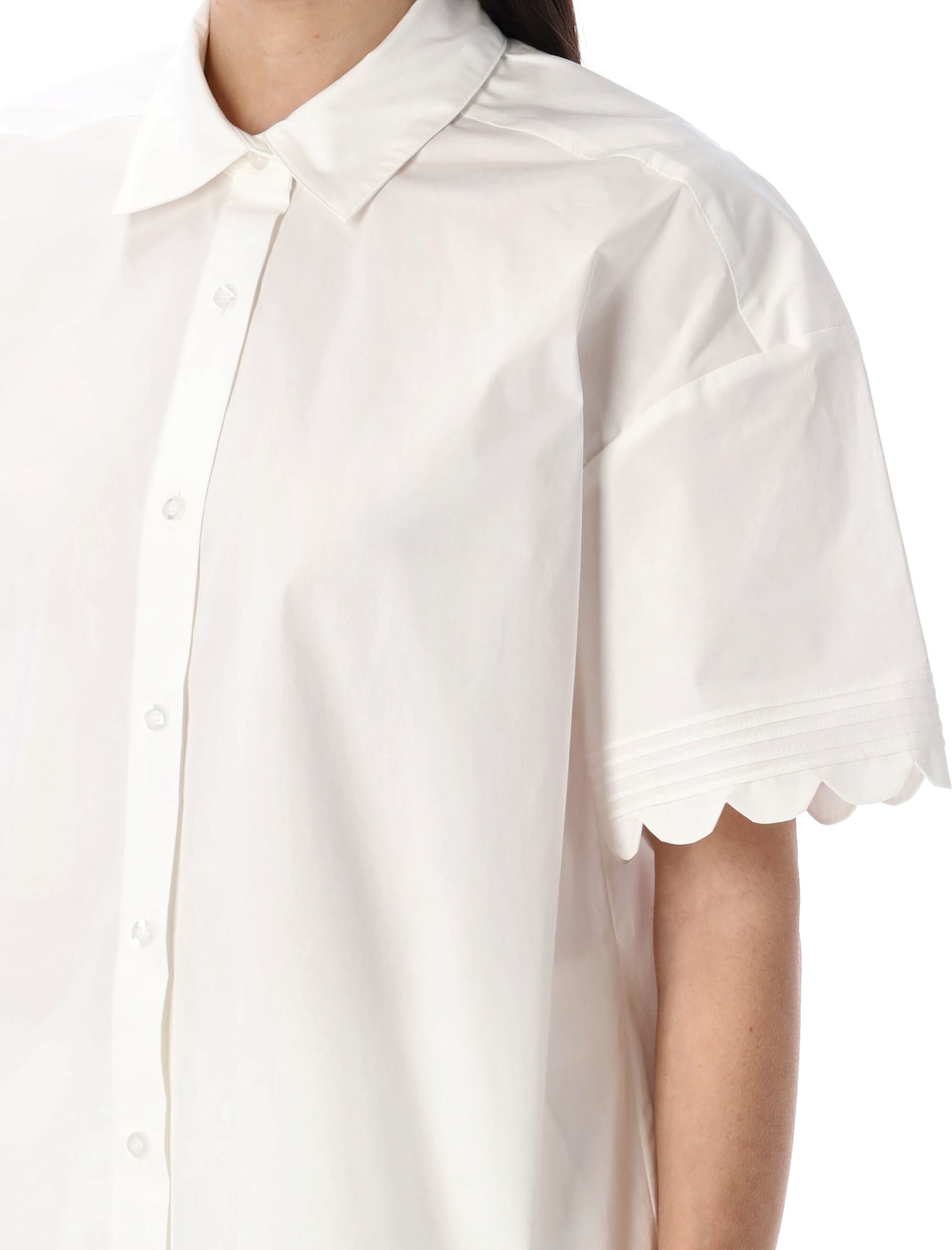 The Garment Cyprus Scallop Shirt In White