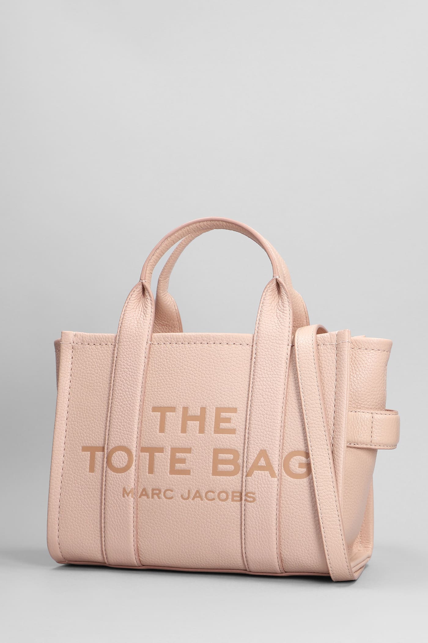 Shop Marc Jacobs The Small Tote Tote In Rose-pink Leather