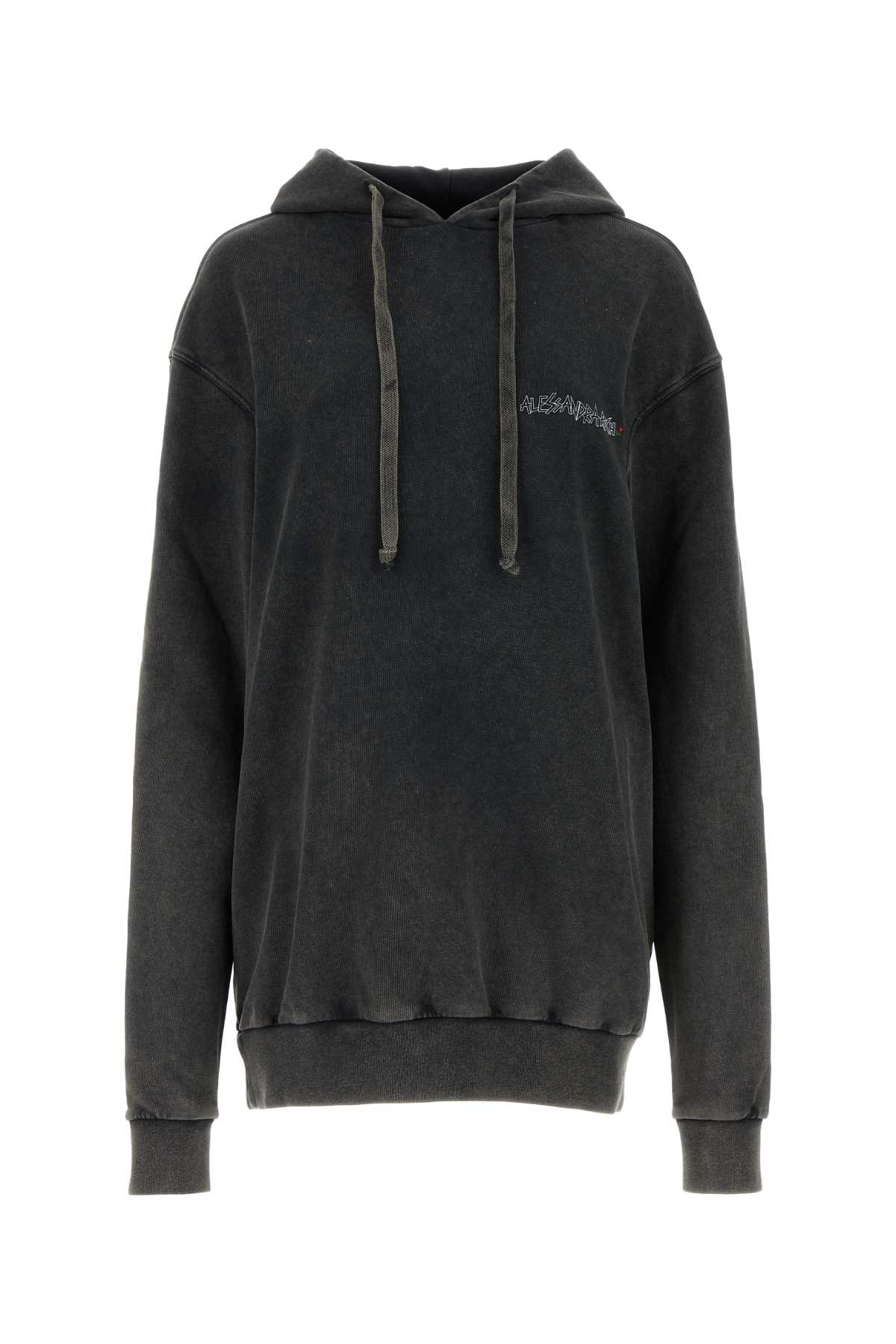 Graphite Cotton Oversize Sweatshirt