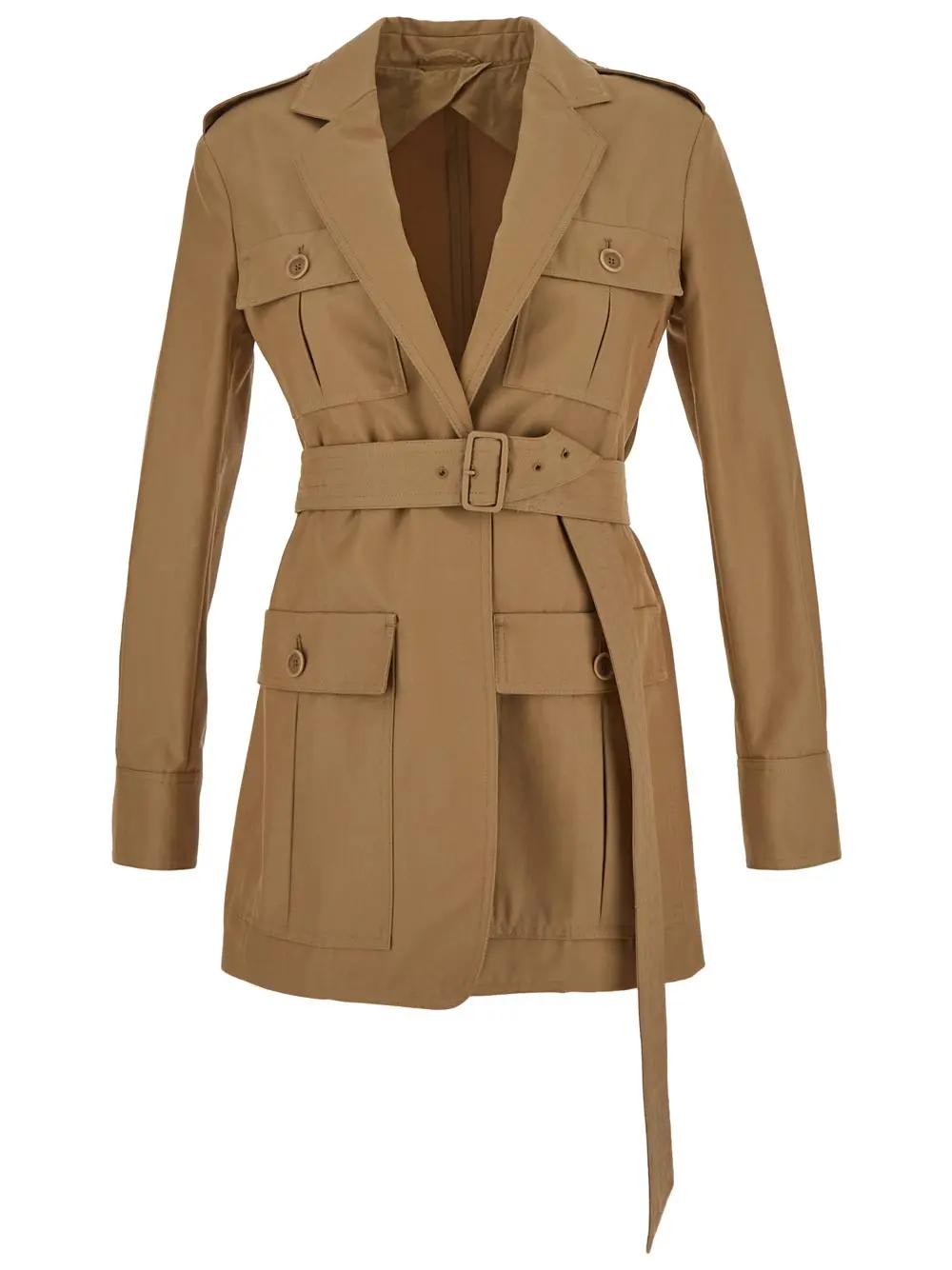 Shop Max Mara Pacos Jacket In Cuoio/cammello