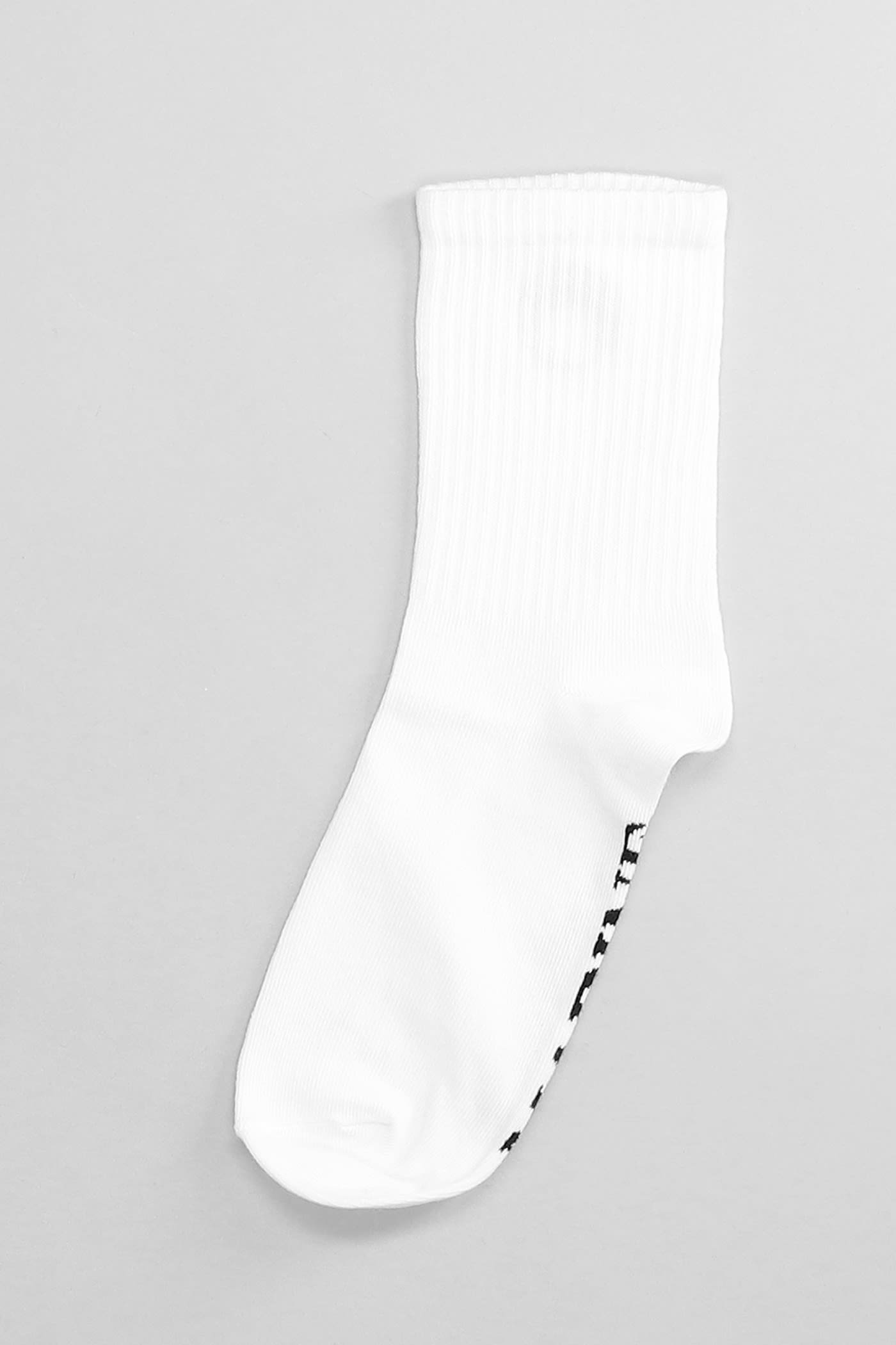 Shop Marine Serre Socks In White Cotton