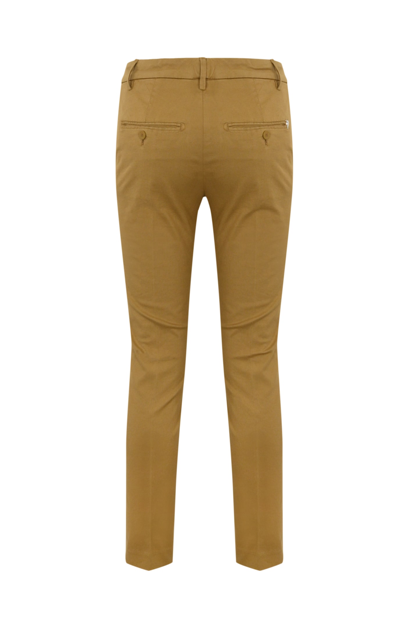 Dondup Perfect Trousers In Compact Gabardine In Cammello