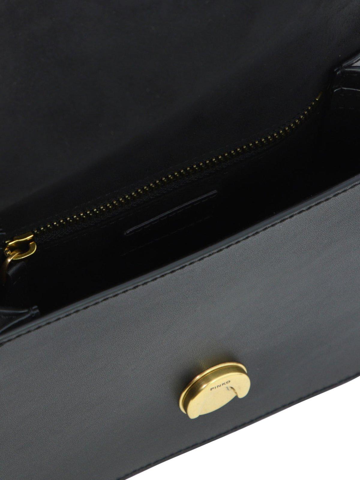 Pinko Mini Love One Handbag In Black