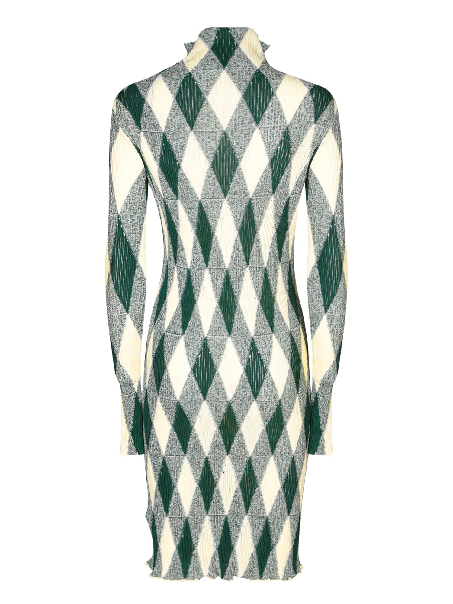 Shop Burberry Green Diamond Dress