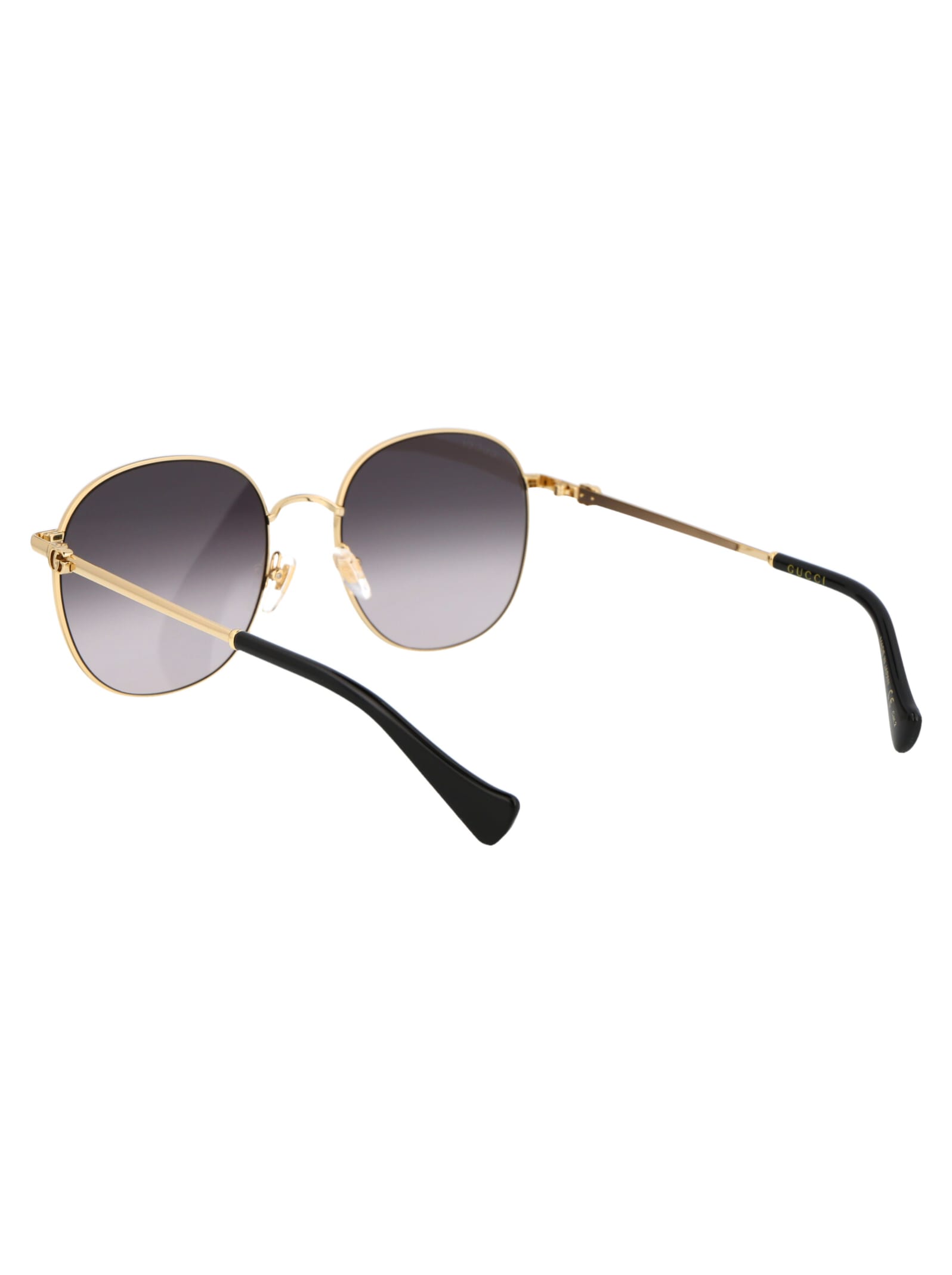 Shop Gucci Gg1142s Sunglasses In 001 Gold Gold Grey