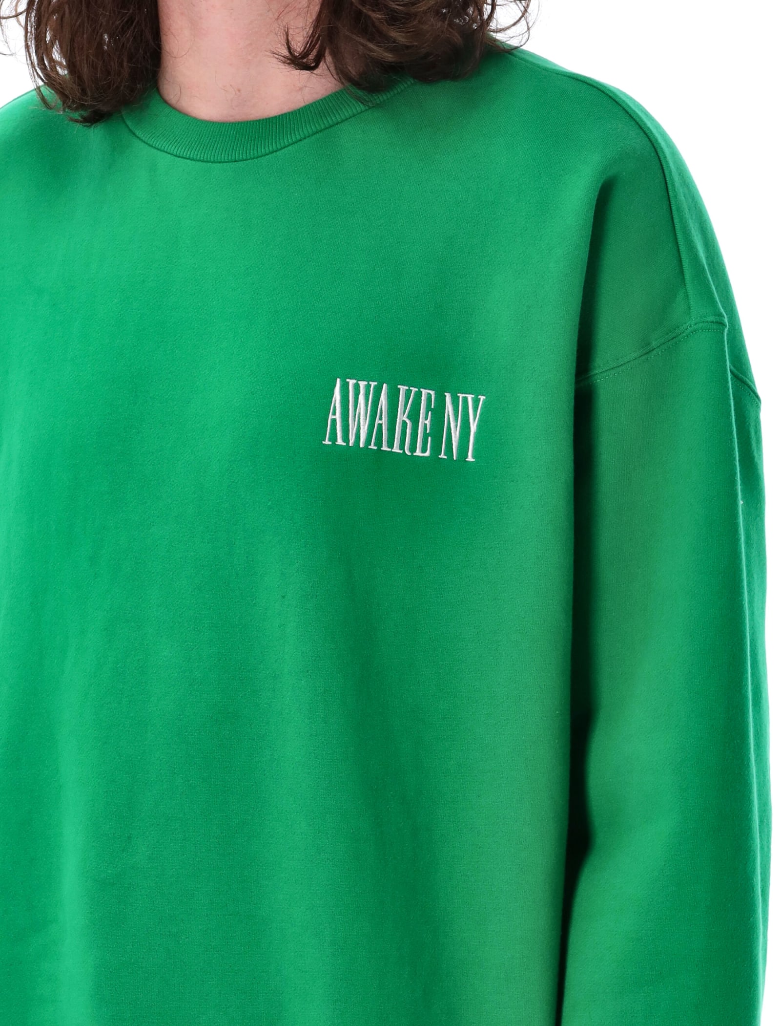 Shop Awake Ny Crewneck Sweatshirt In Green