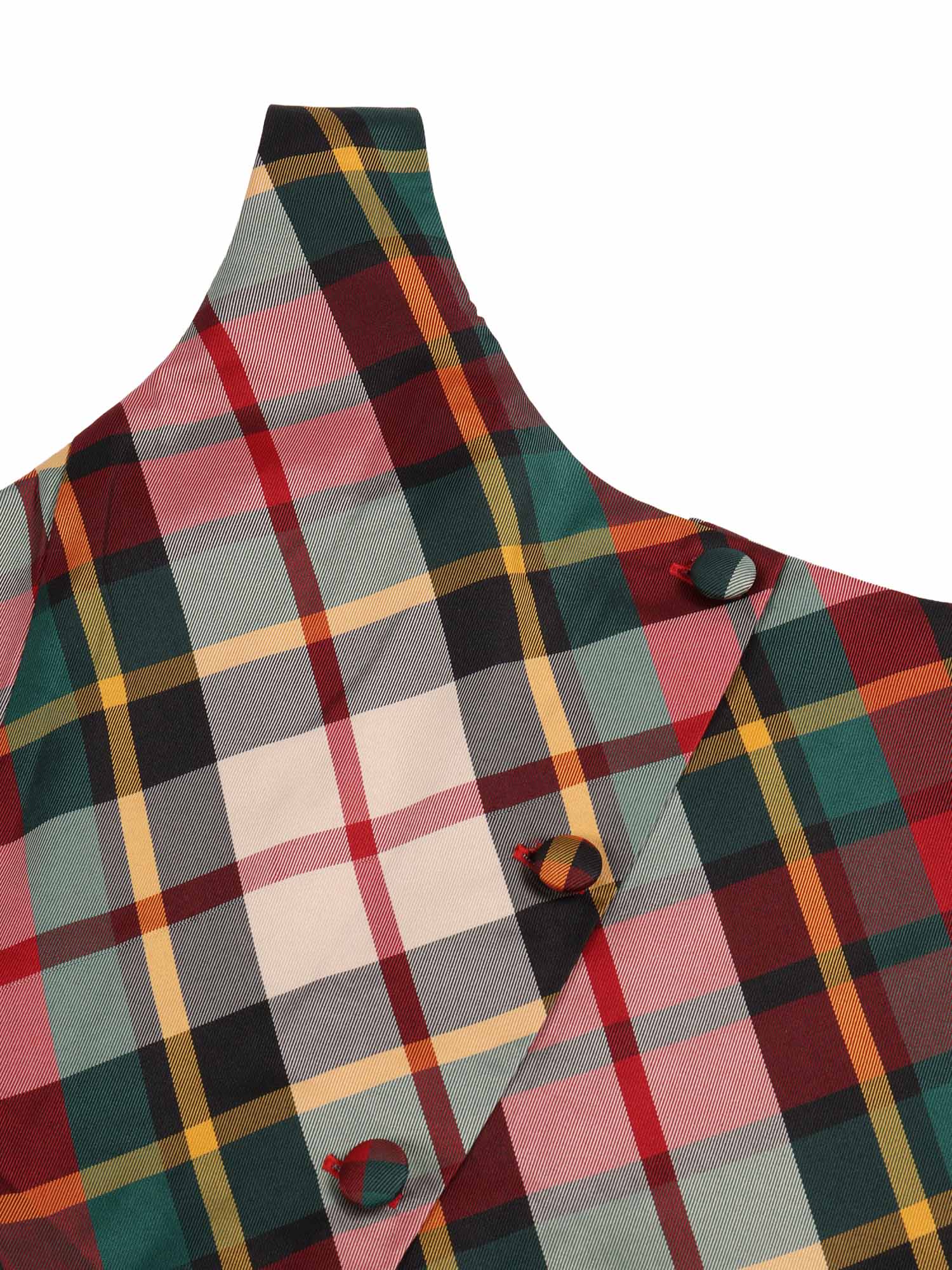 Polo Ralph Lauren Id Taffeta Woven Dress 2-6 Years 185 Red Cream Multi In Multi