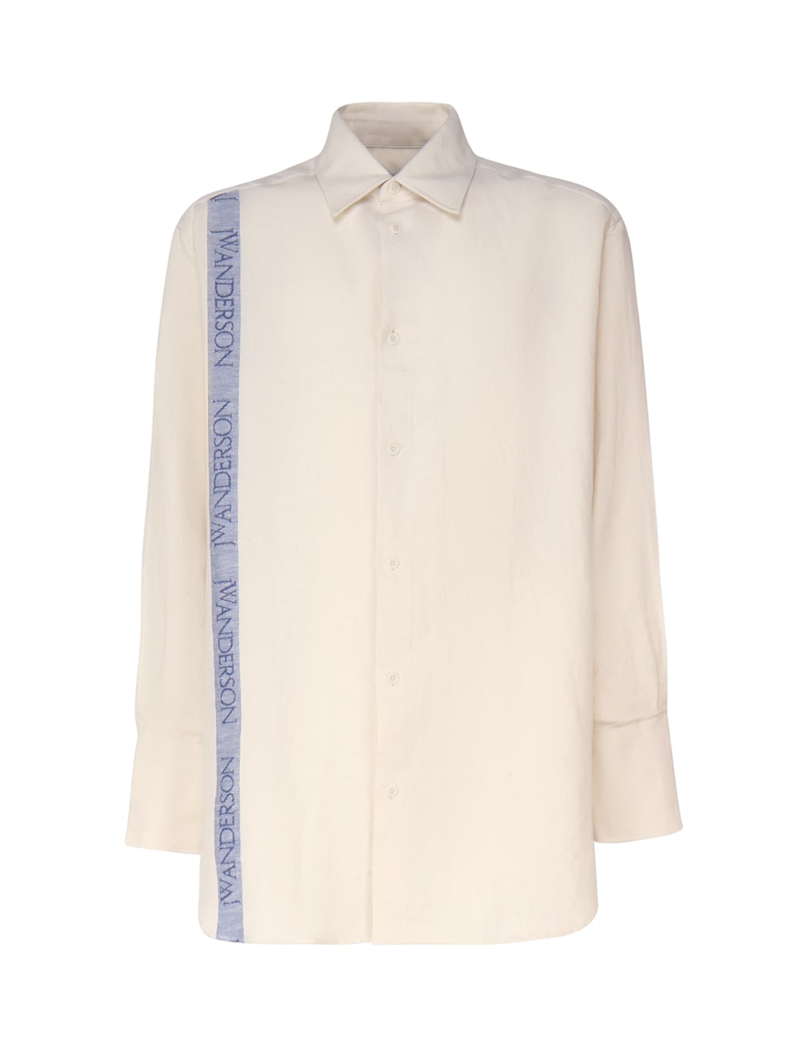 Jw Anderson Shirt With Anchor Embroidery In White