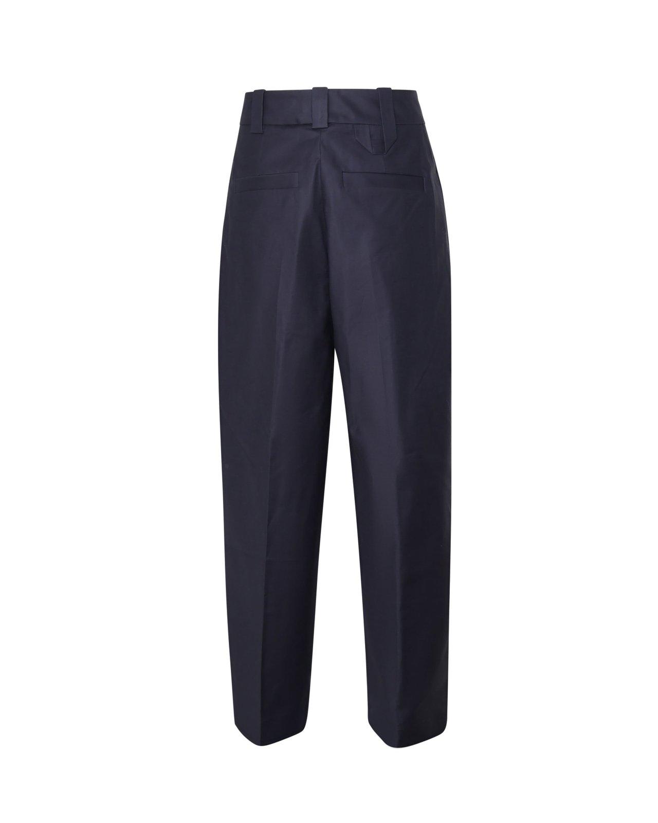 Shop Jacquemus Le Pantalon Marzio Wide Leg Trousers In Blue