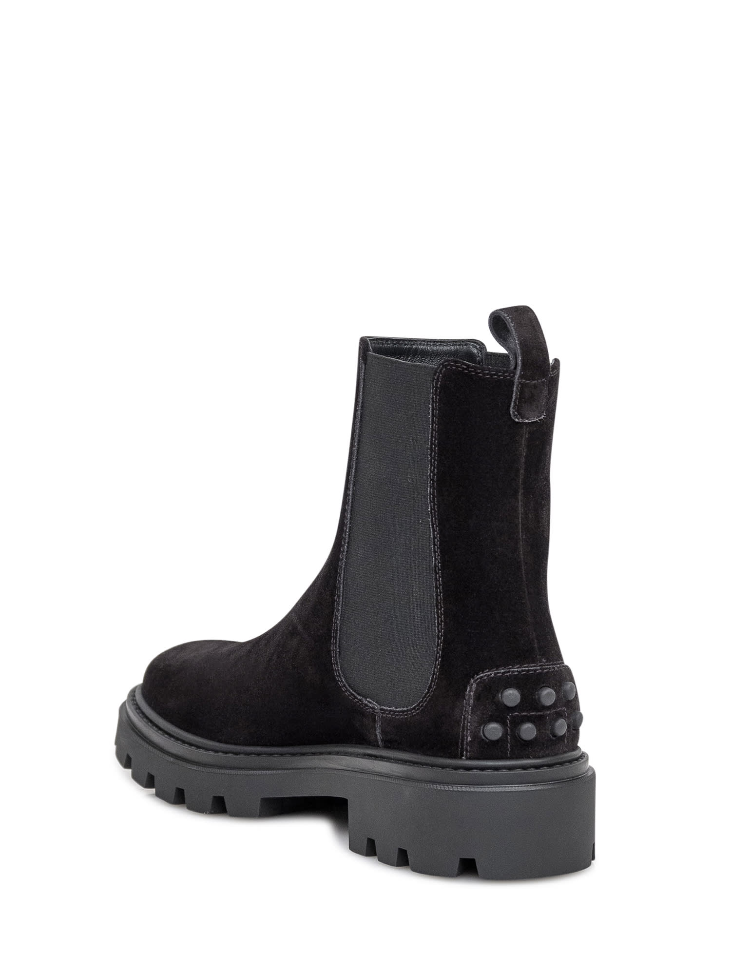 Shop Tod's Leather Boot In Nero