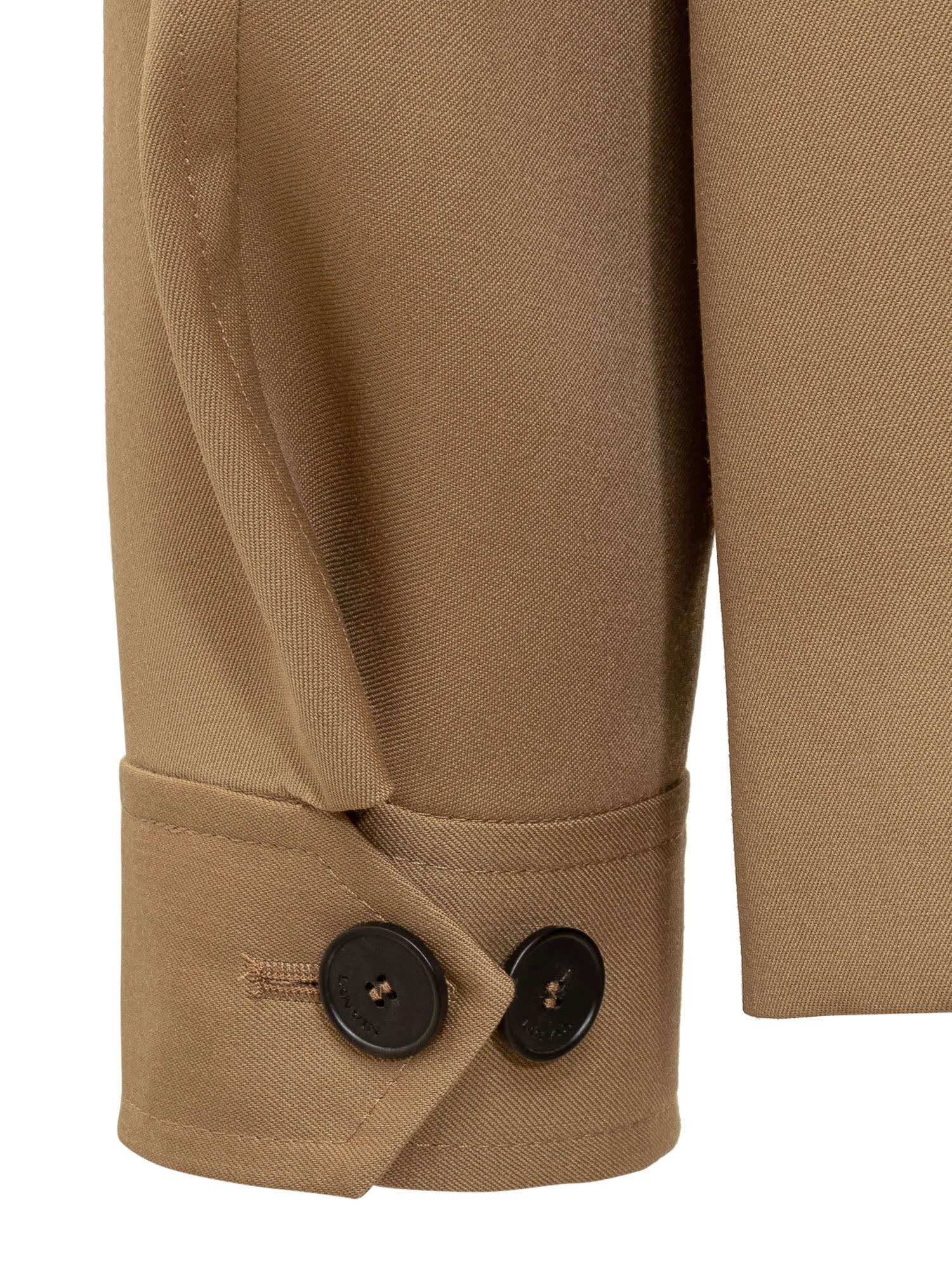 Shop Lanvin Tailored Blouson With Logo In Desert