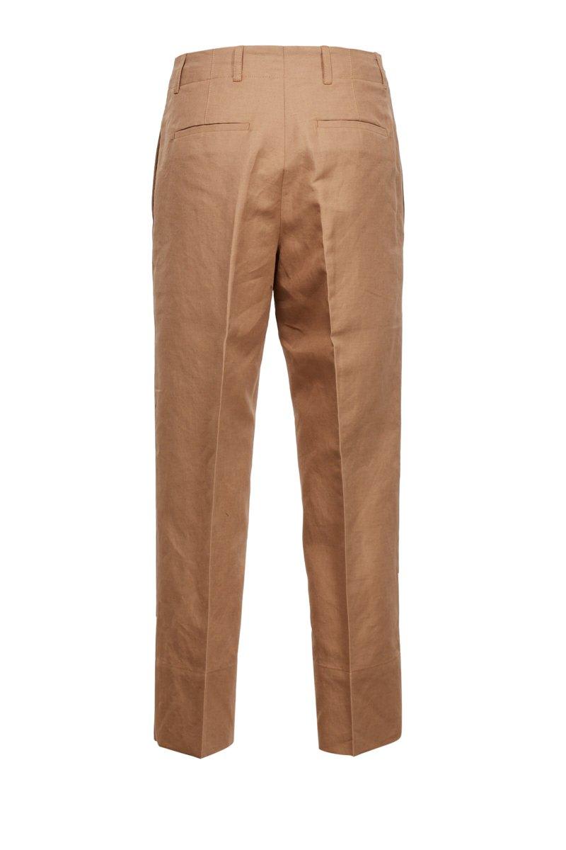 S Max Mara Desert Straight-leg Mid-rise Cotton-poplin Trousers In Beige