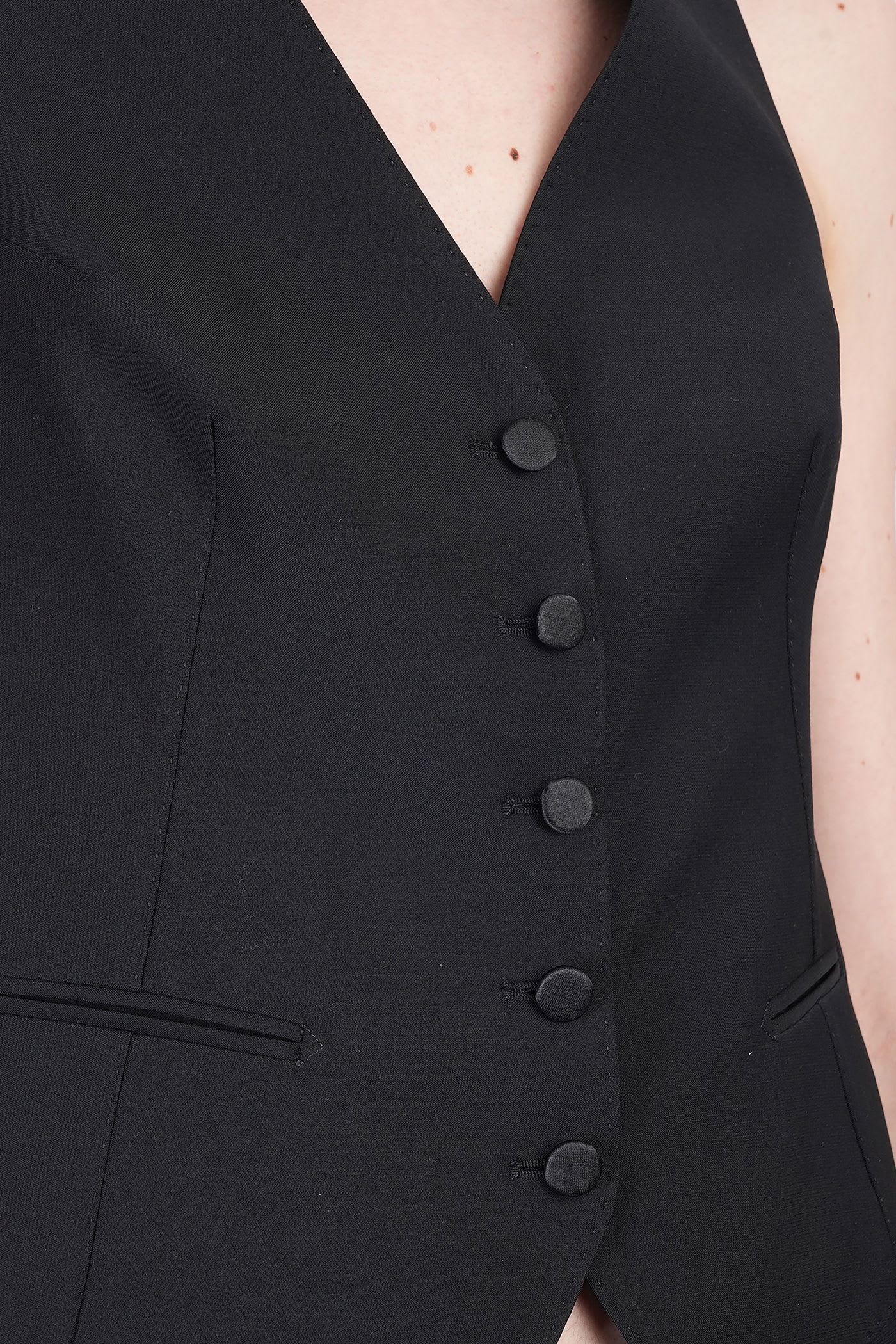 Shop Tagliatore Giselle Vest In Black Wool