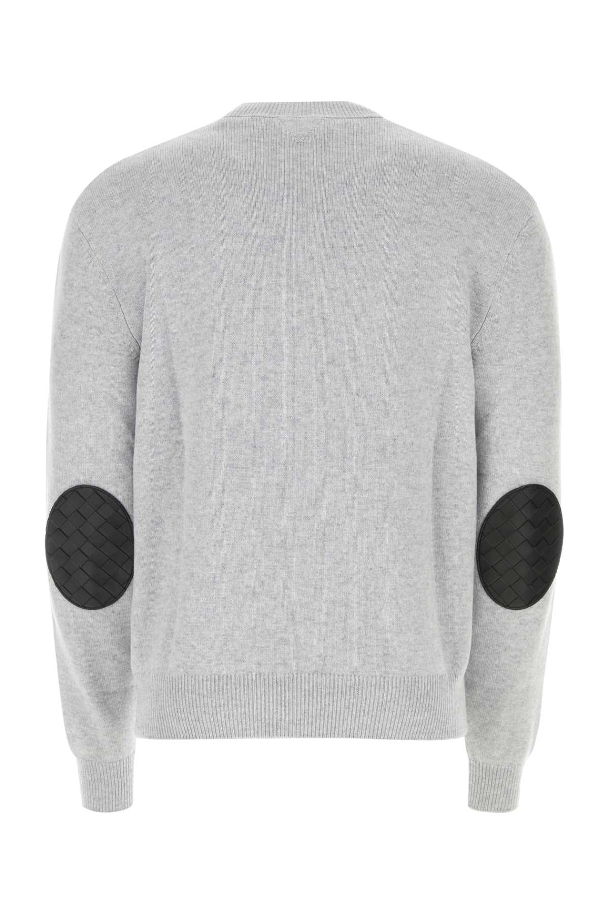 Bottega Veneta Melange Grey Stretch Cashmere Blend Sweater