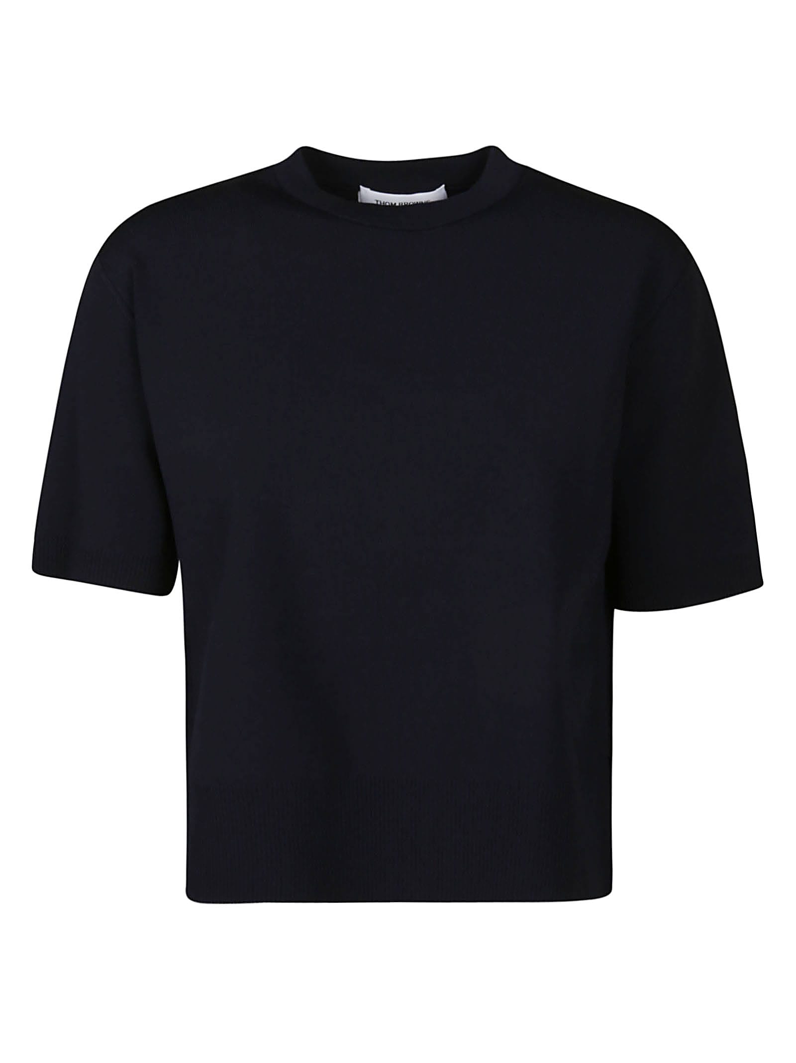 Thom Browne Boxy Fit Intarsia Stripe Back T-shirt