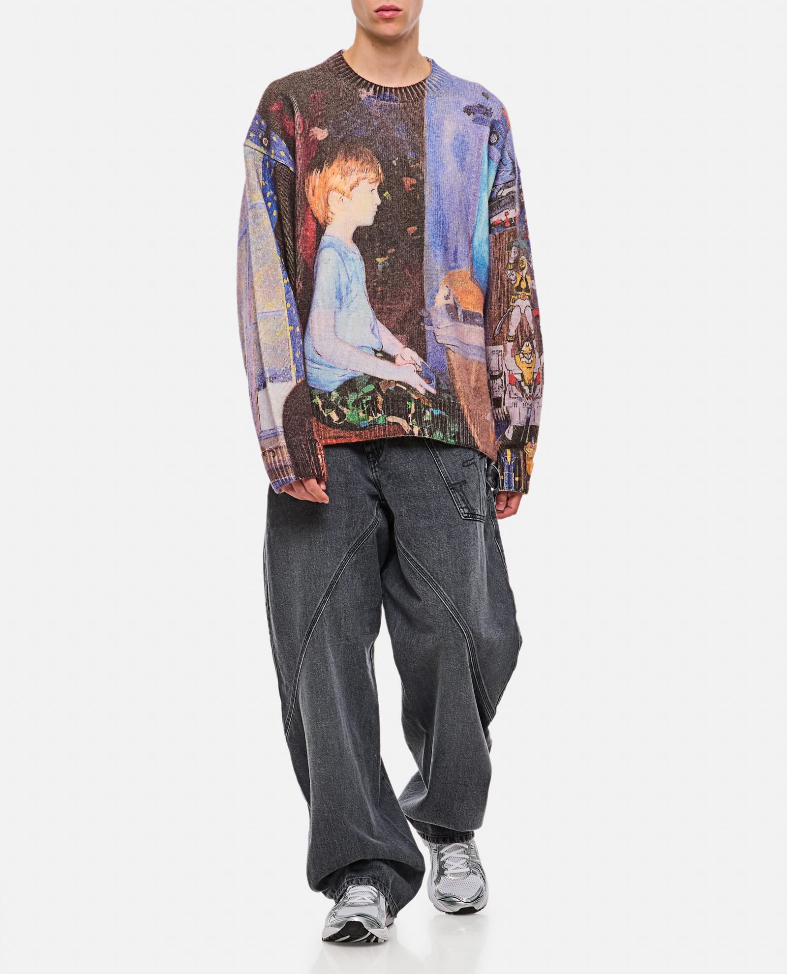 Shop Jw Anderson Printed Jumper In Multicolour