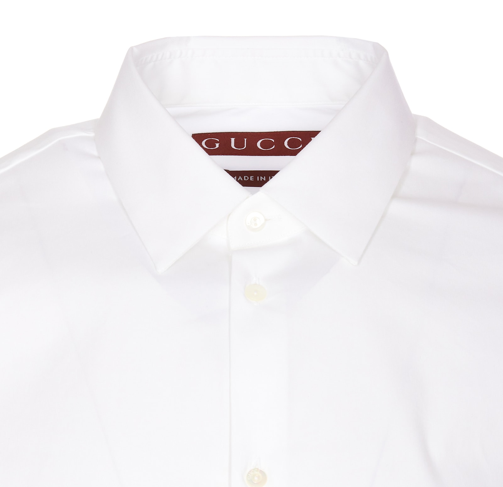 Shop Gucci Stretch Shirt In White