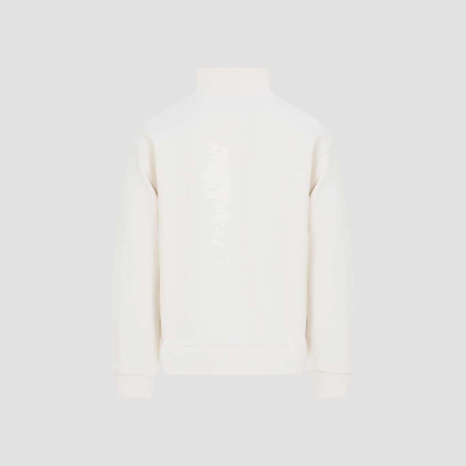 Carhartt Off-white Half Zip American Script Sweatshirt In Neutral