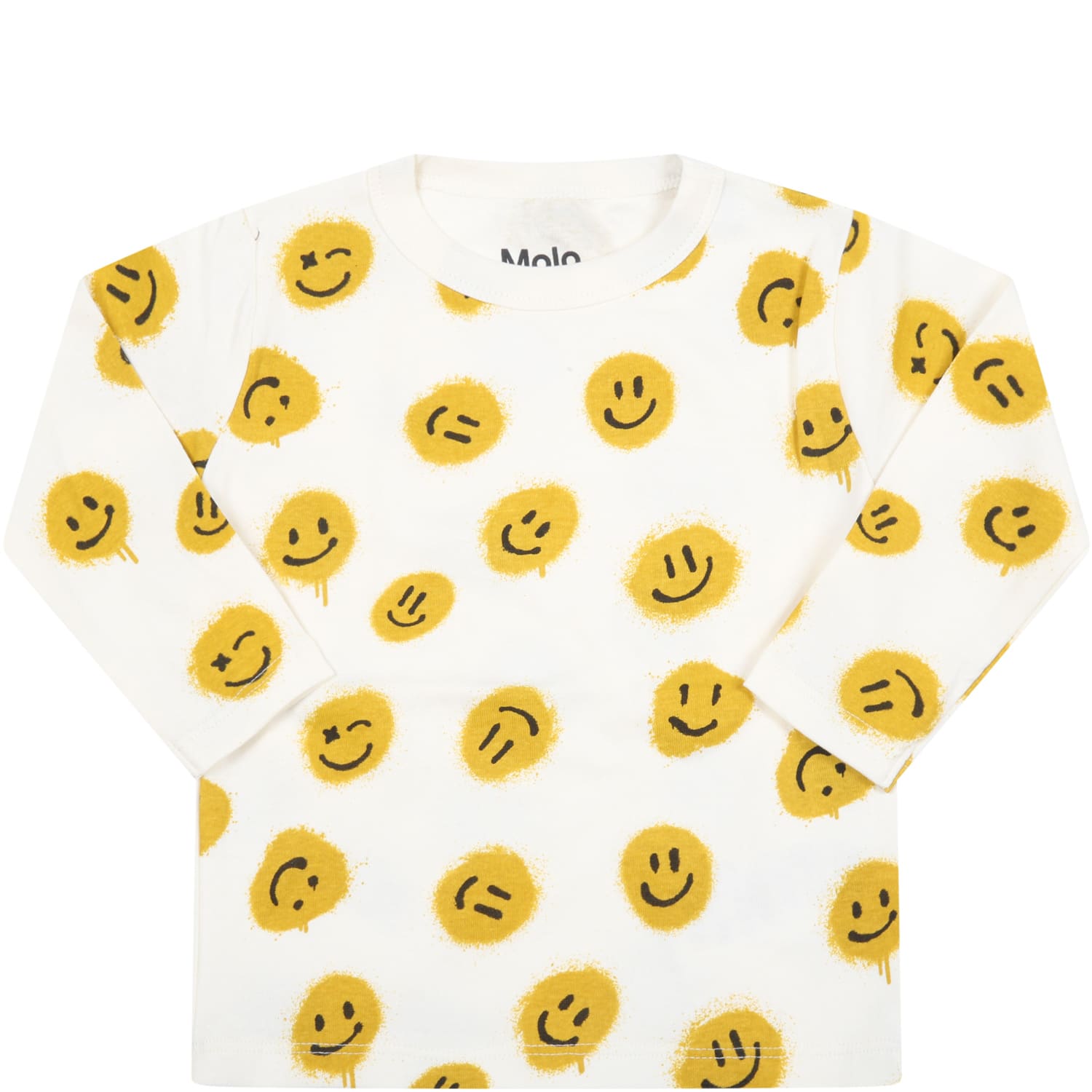 Molo Ivory T-shirt For Kids With Smiles
