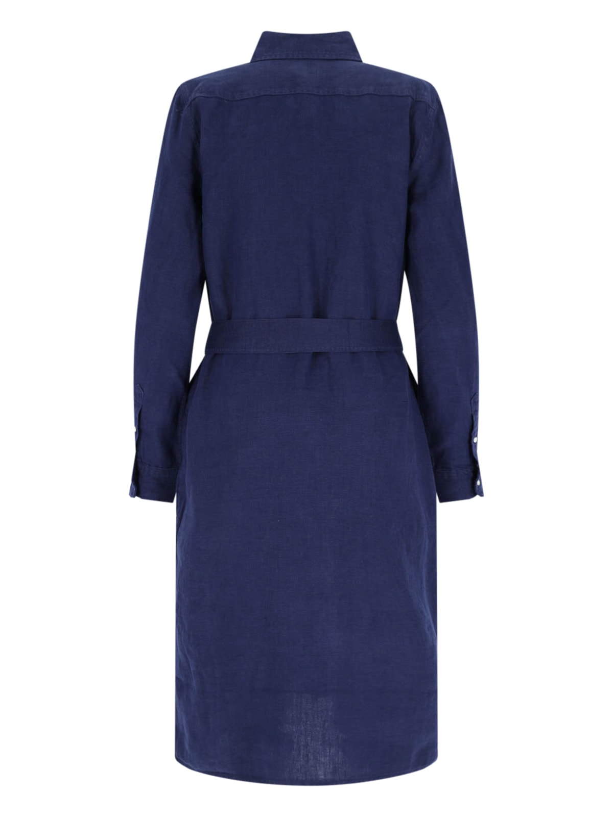 Polo Ralph Lauren Chemisier Midi Dress In Blue