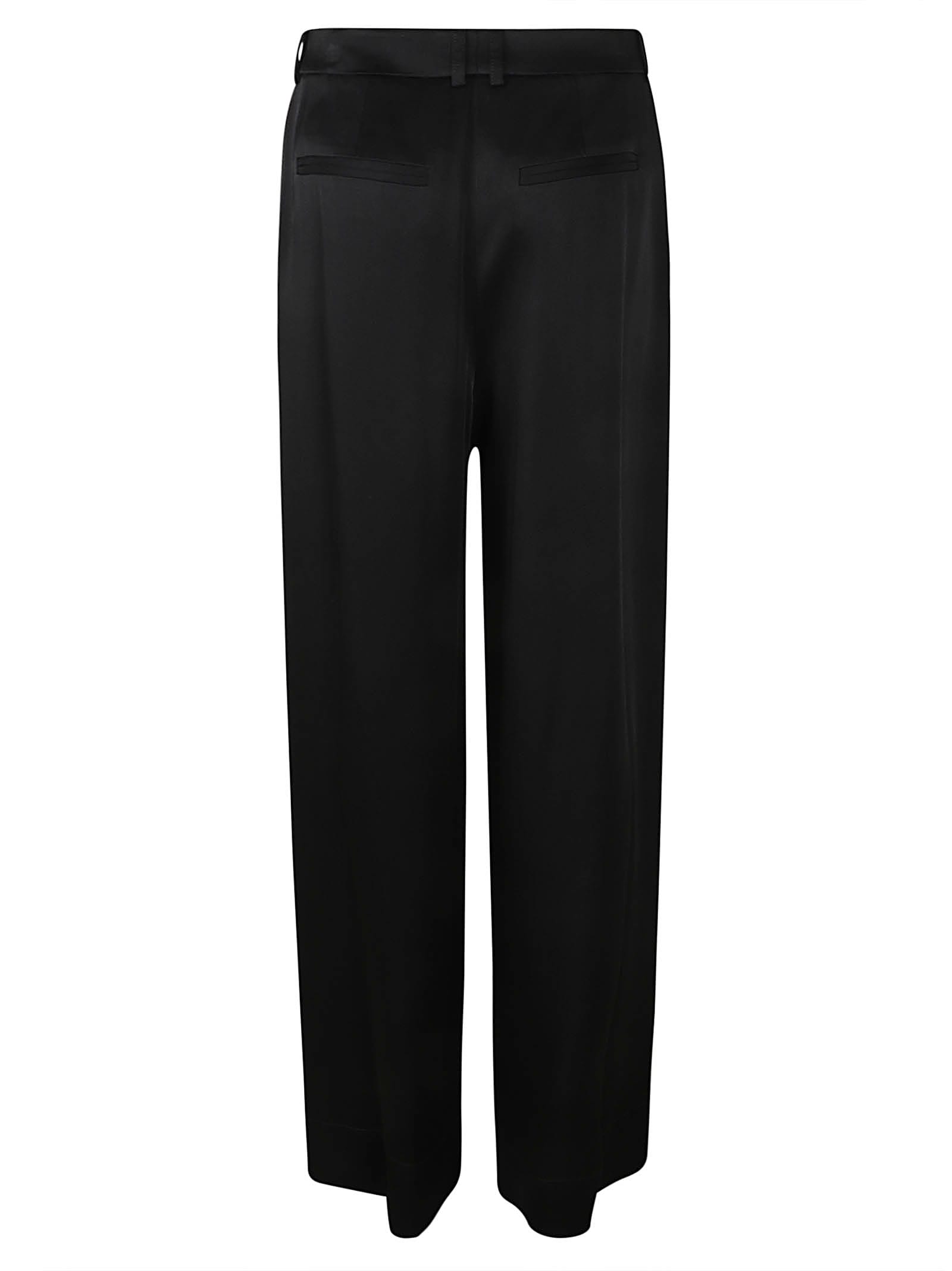 Shop Saint Laurent Wrap Trousers In Black