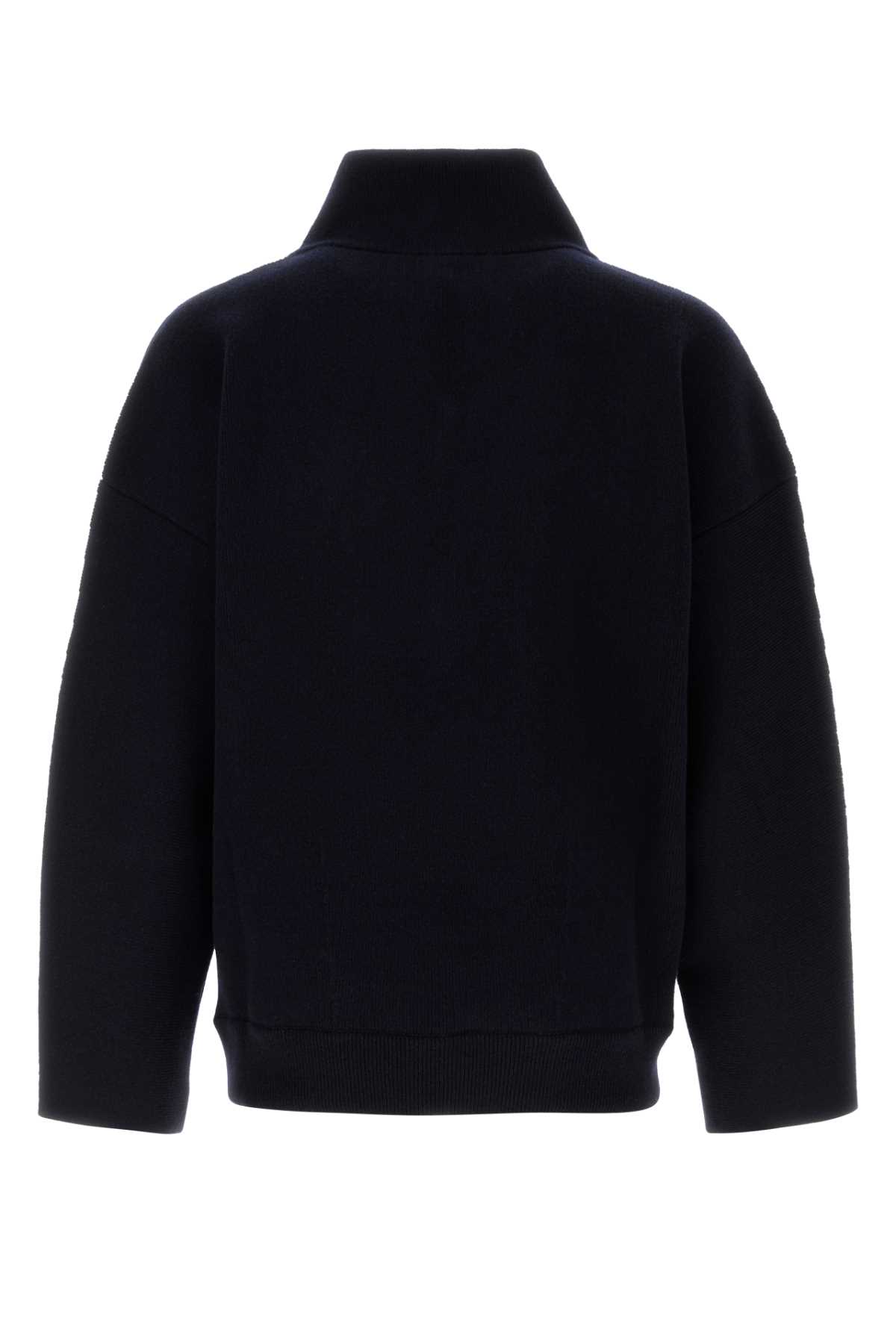 Shop Bottega Veneta Midnight Blue Wool Sweater In Navy