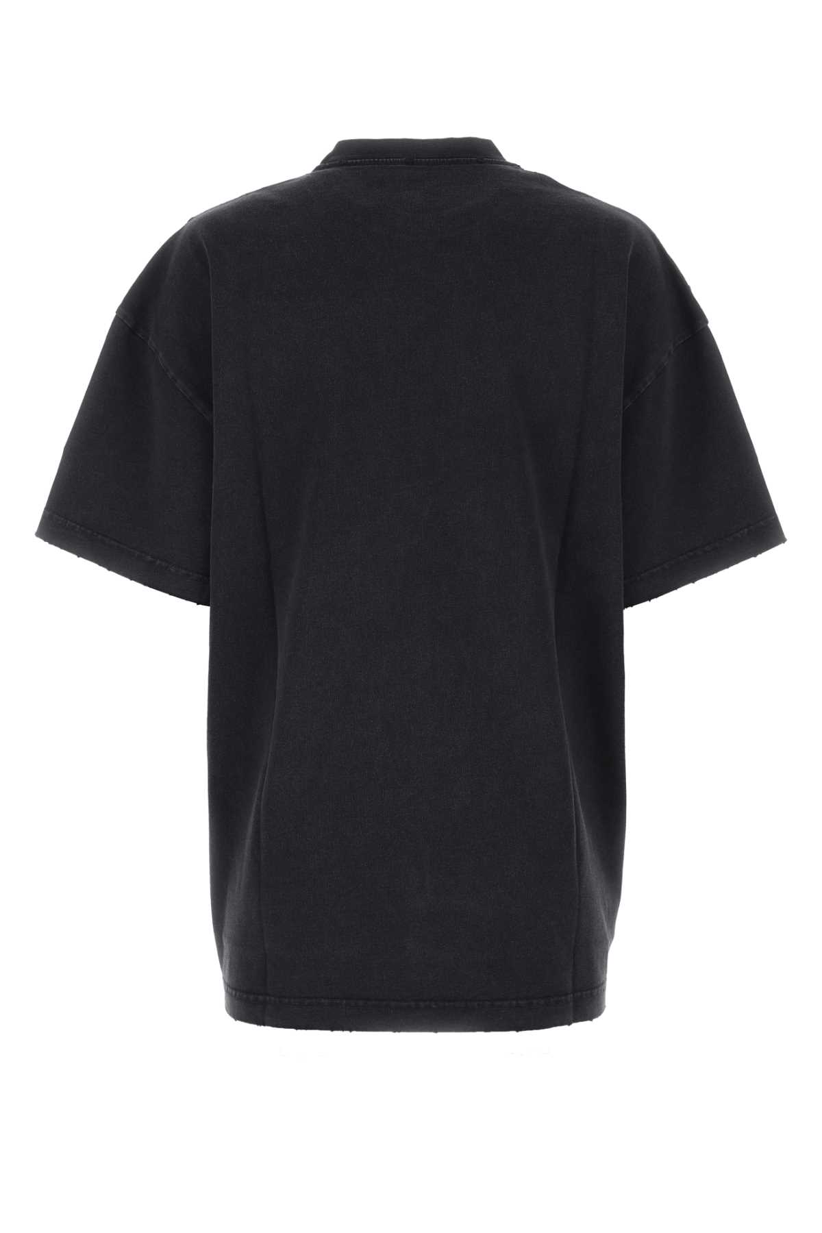 Versace Black Cotton T-shirt In 2b110