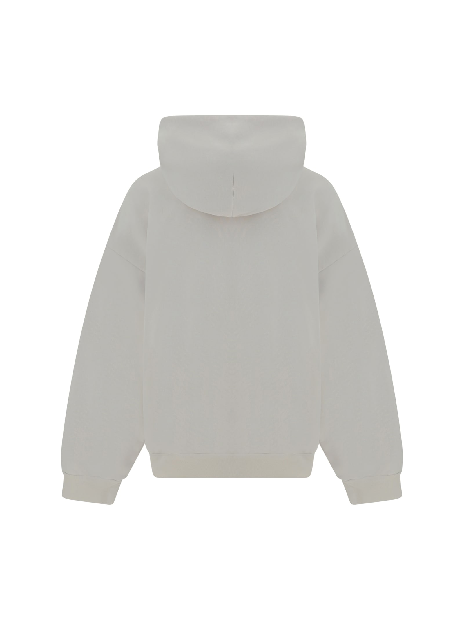 Shop Balenciaga Hoodie In Ecru/ecru