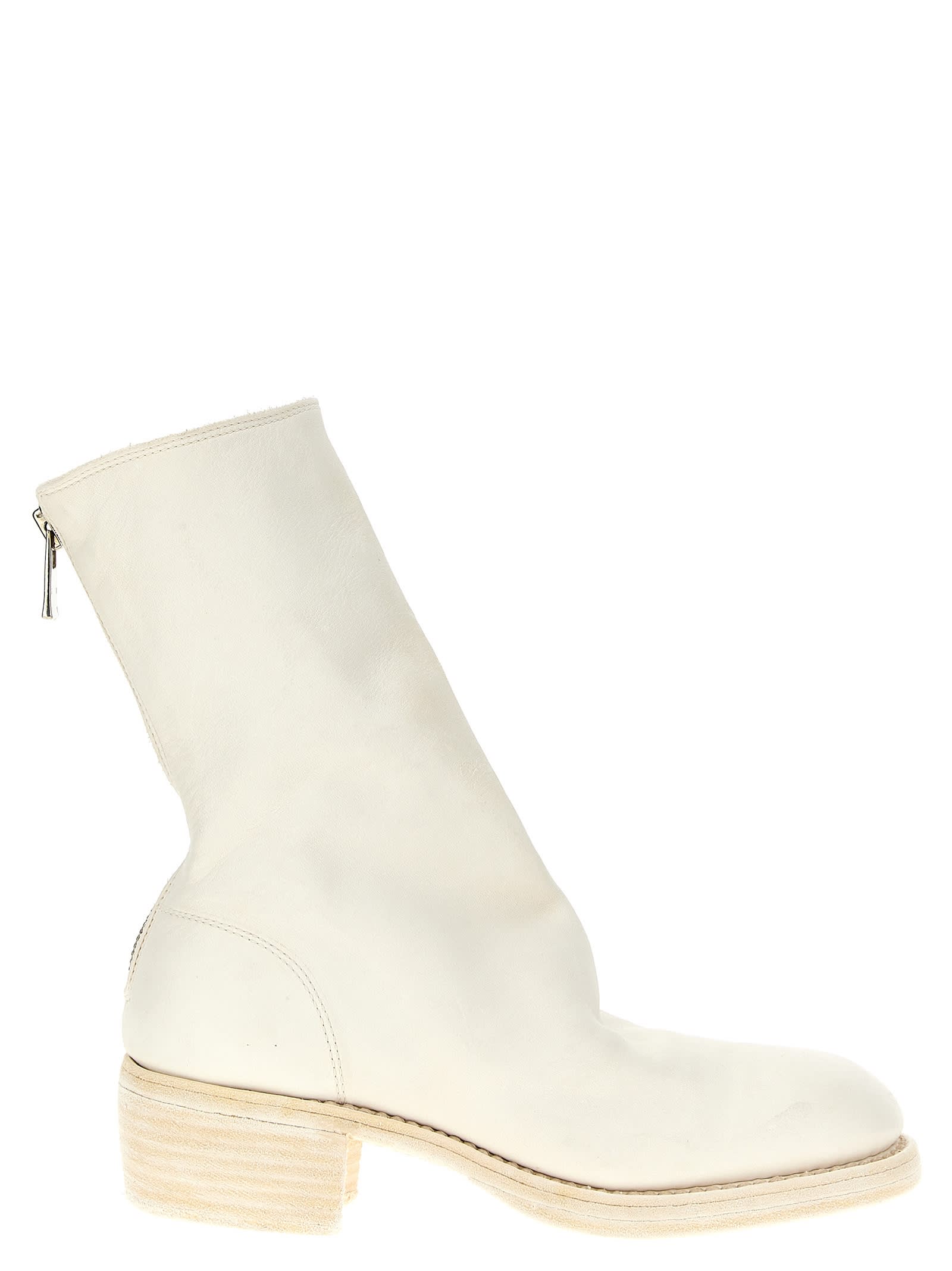 Shop Guidi 788zx Ankle Boots In White