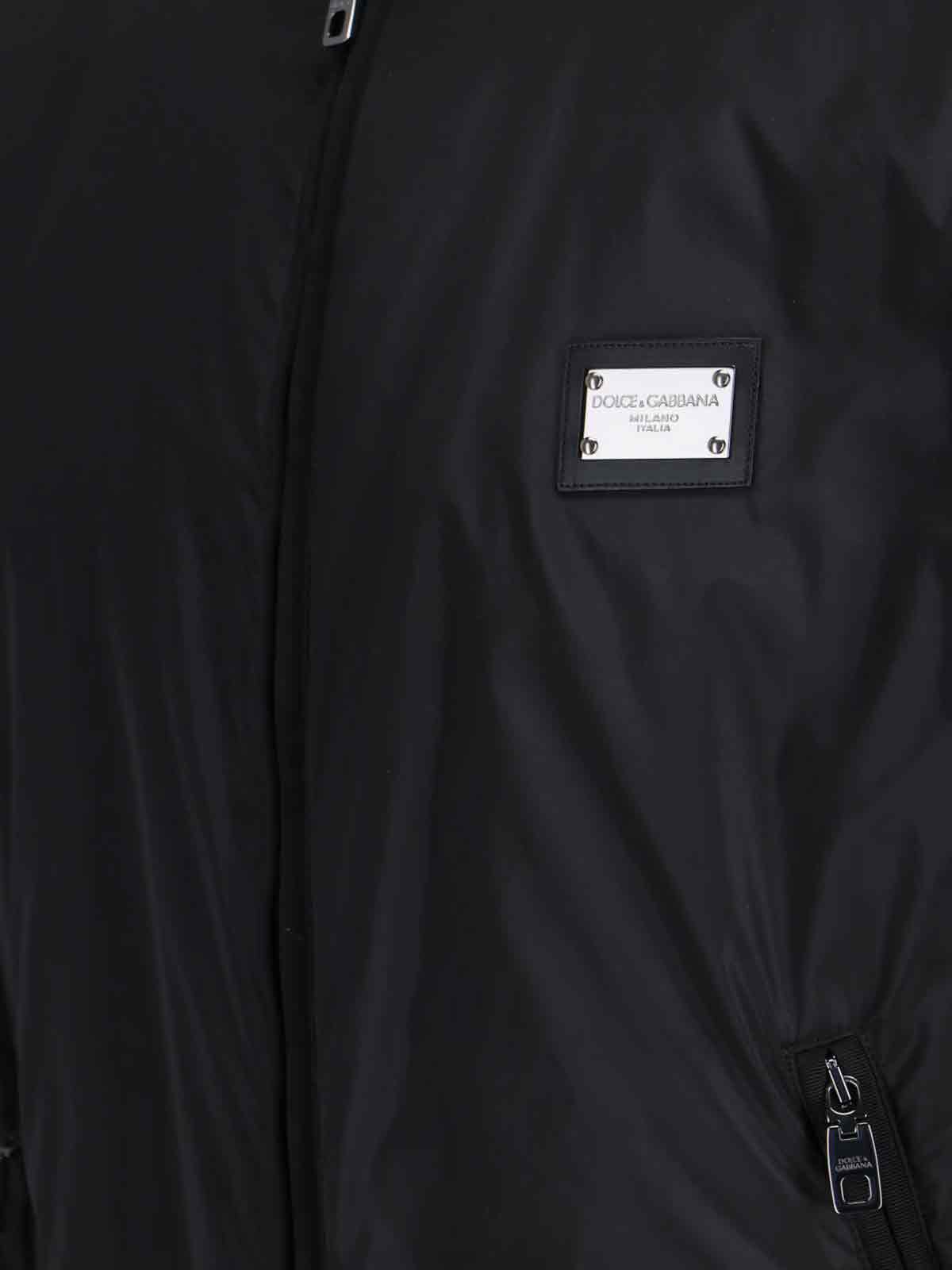 Dolce & Gabbana Black Nylon Outerwear Jacket