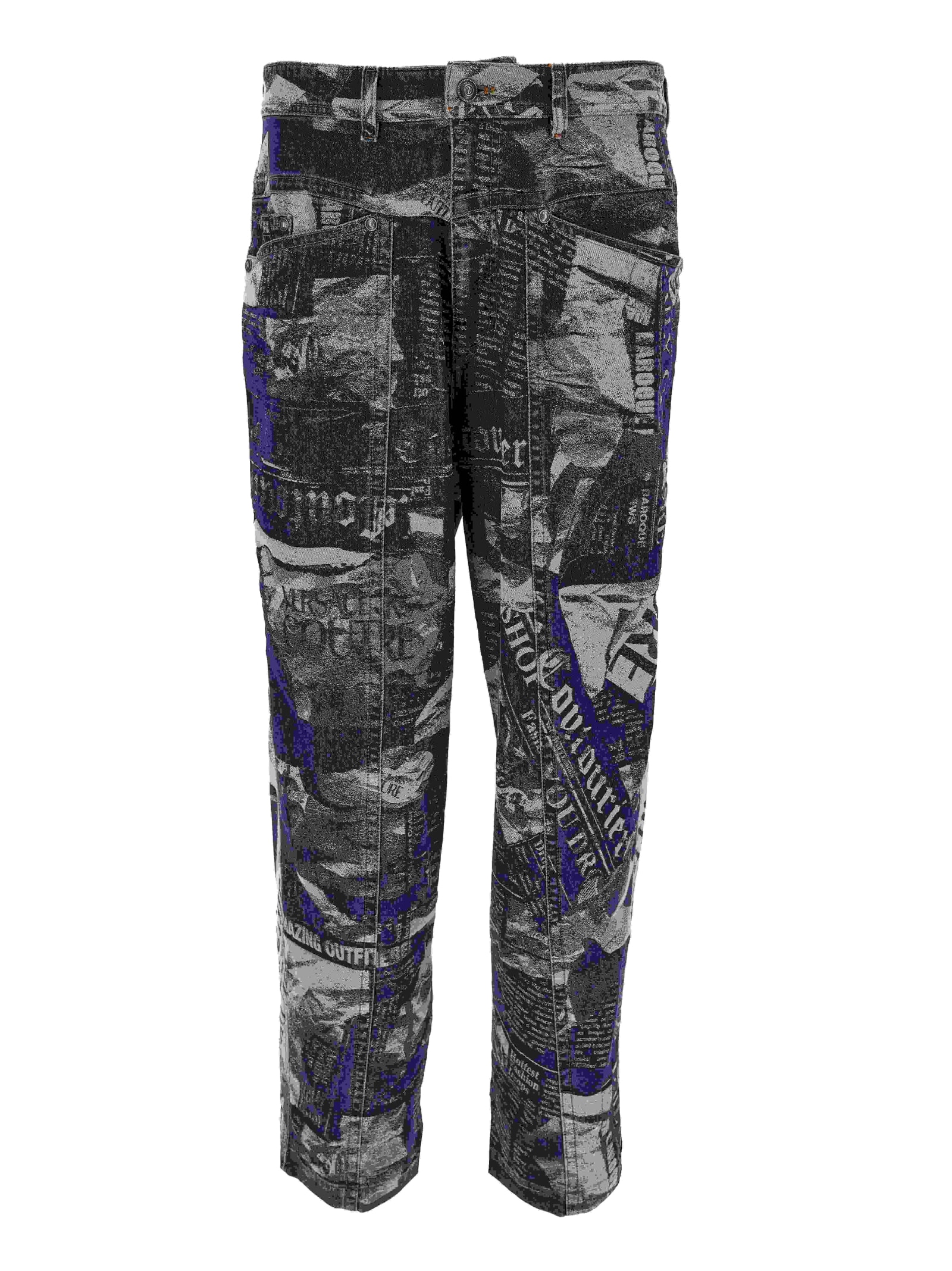 Versace Jeans Couture Blue Straight Trousers