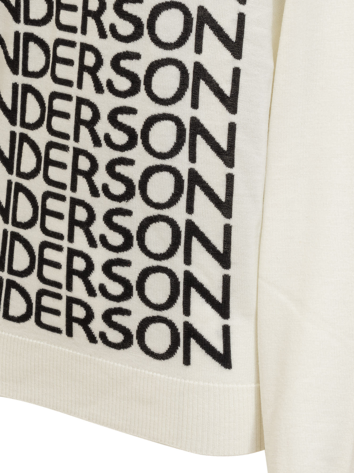 Shop Jw Anderson Repeat Logo Hoodie In White/black