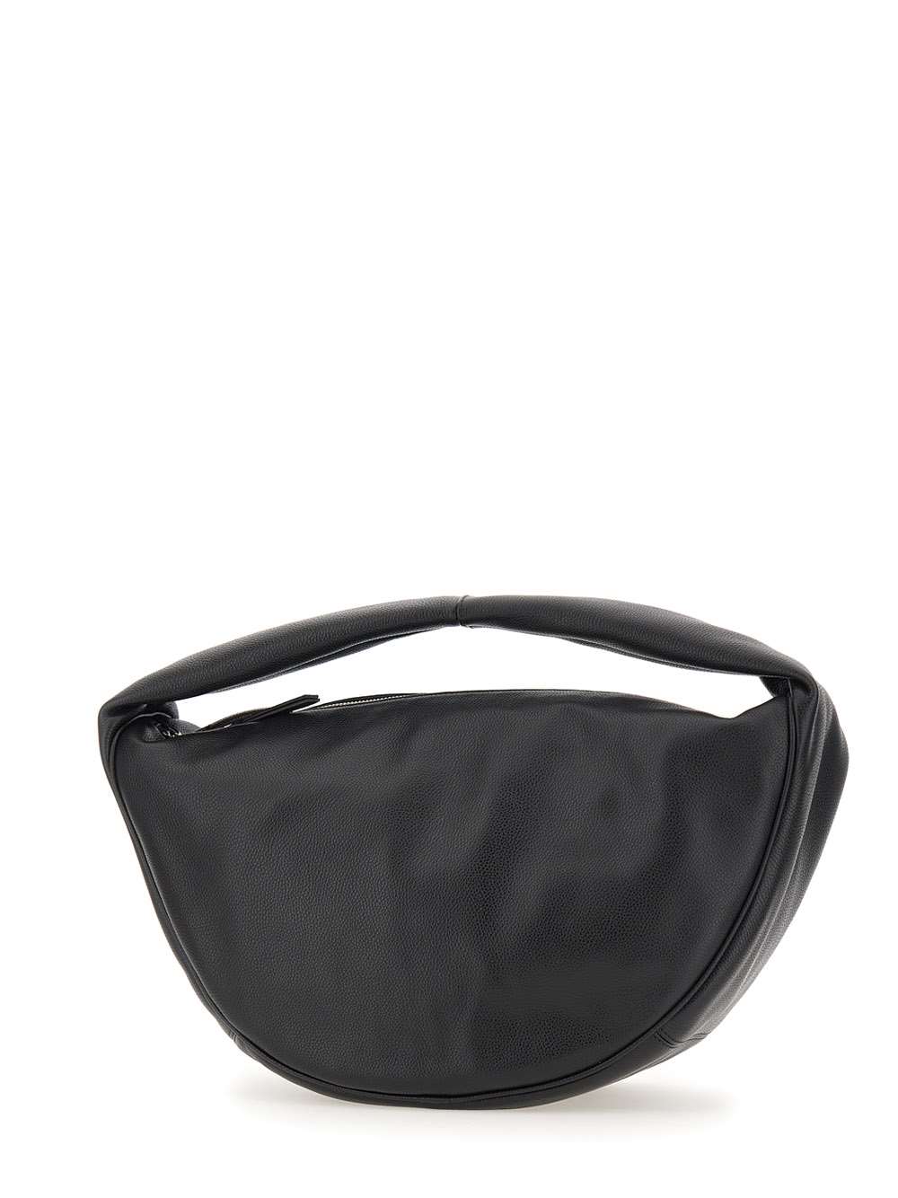 Shop By Far Maxi Cush Leather Bag In Black