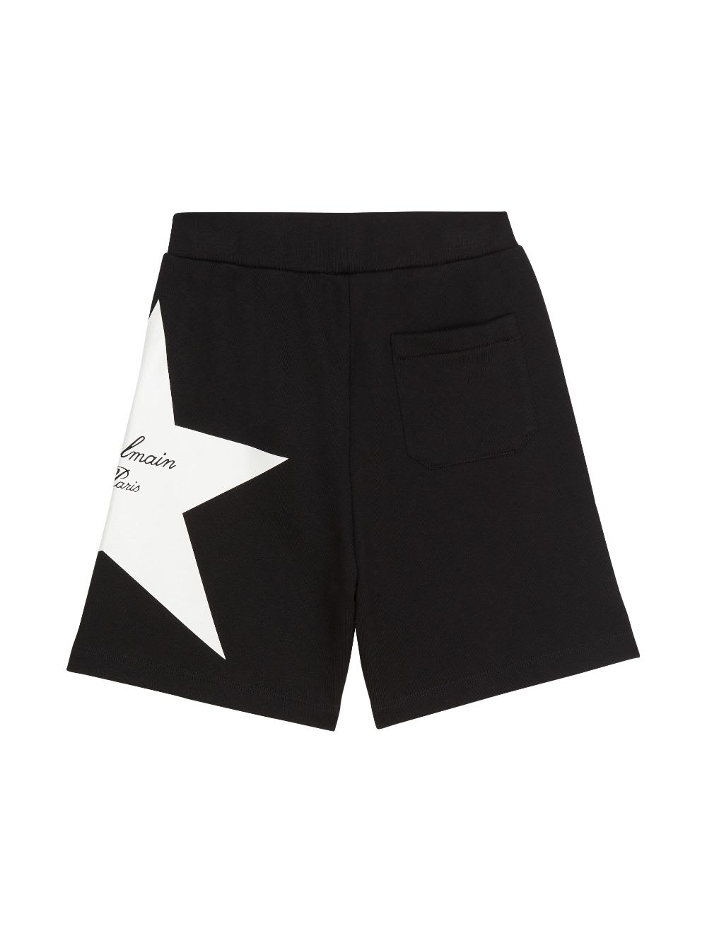 Shop Balmain Shorts Sportivi Con Stampa Star In Black