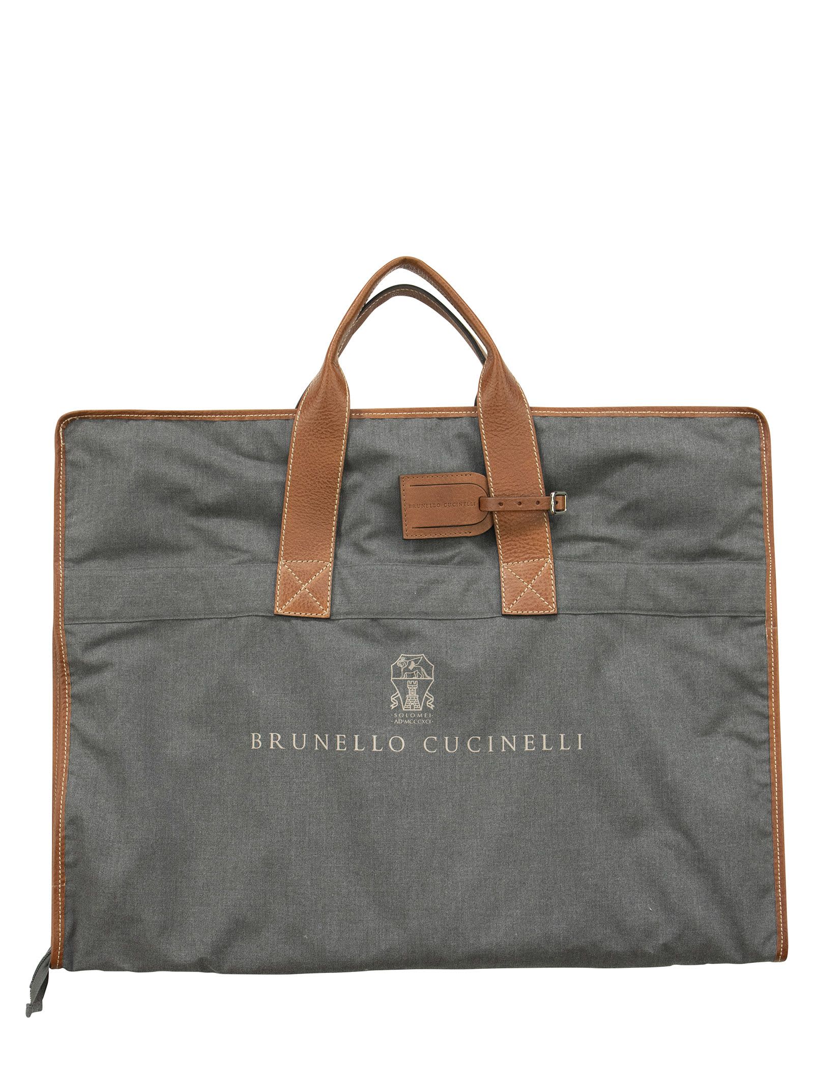 BRUNELLO CUCINELLI COTTON AND LEATHER COVERS