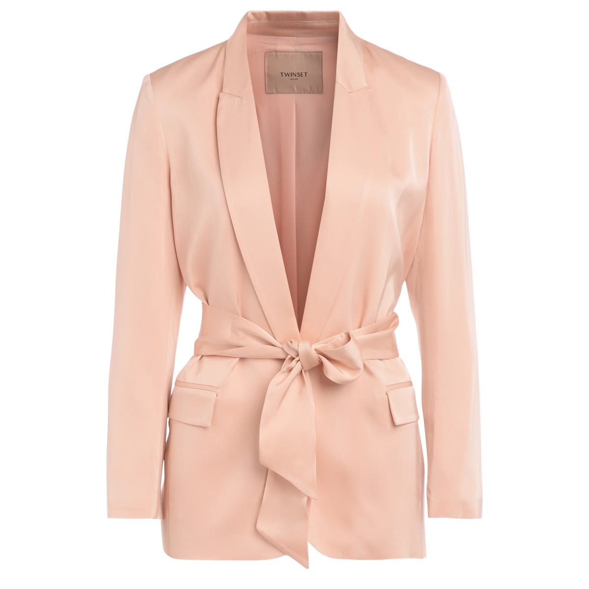 Twinset Jacket In Pink Satin