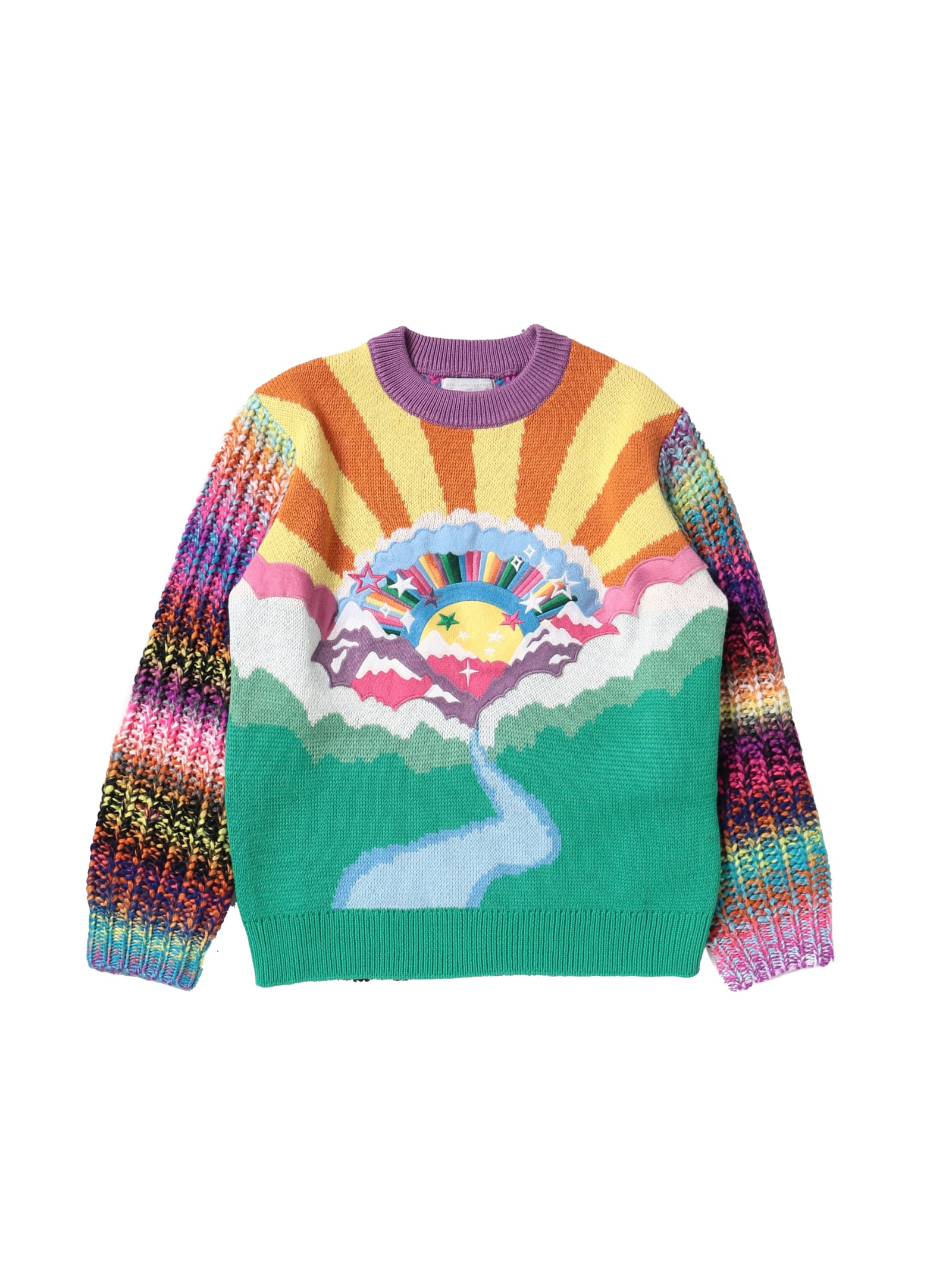 Stella McCartney Kids Sweater With Rainbow Embroidery
