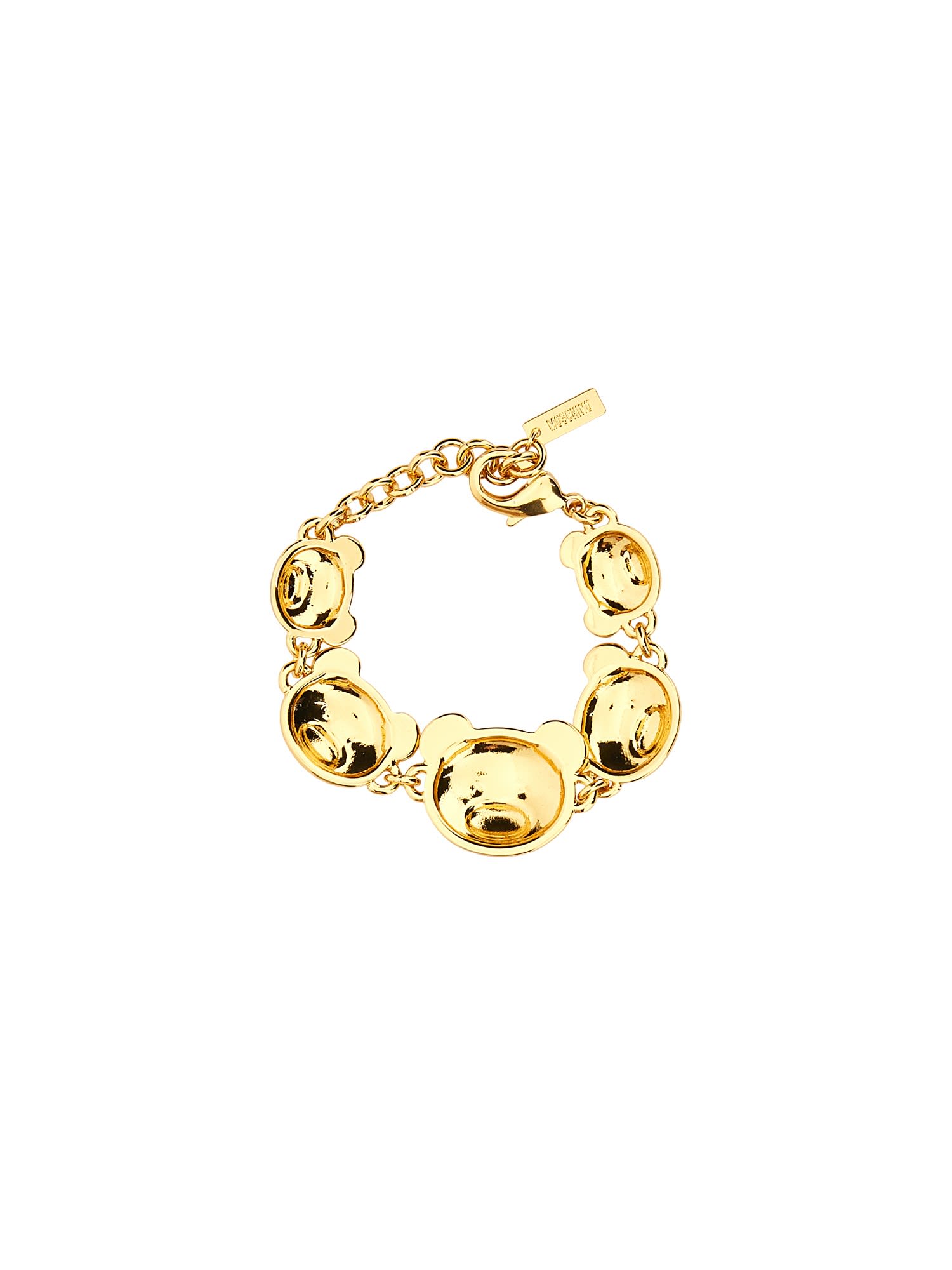 Shop Moschino Teddy Bear Bracelet In Gold