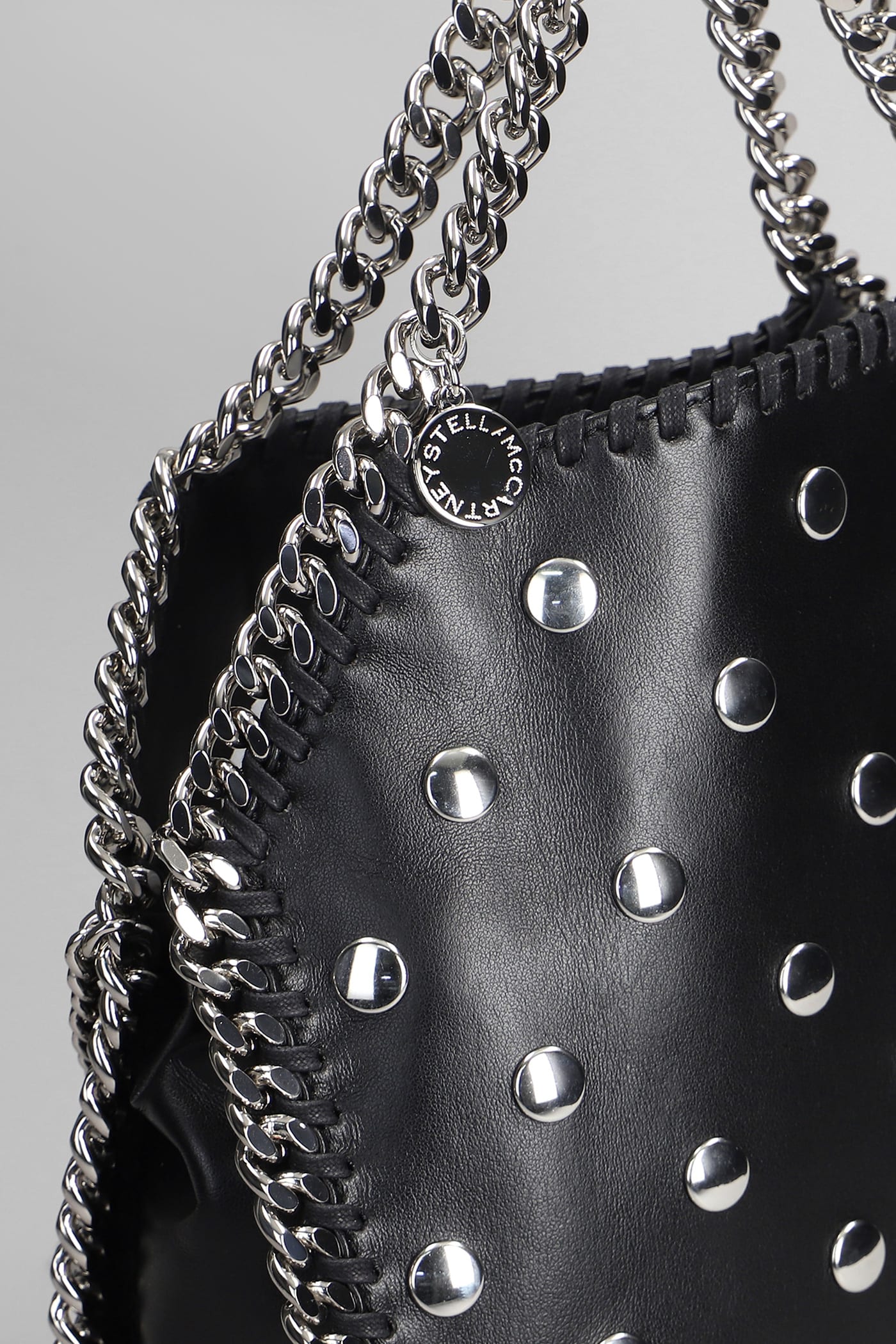 Shop Stella Mccartney Falabella Shoulder Bag In Black Polyester