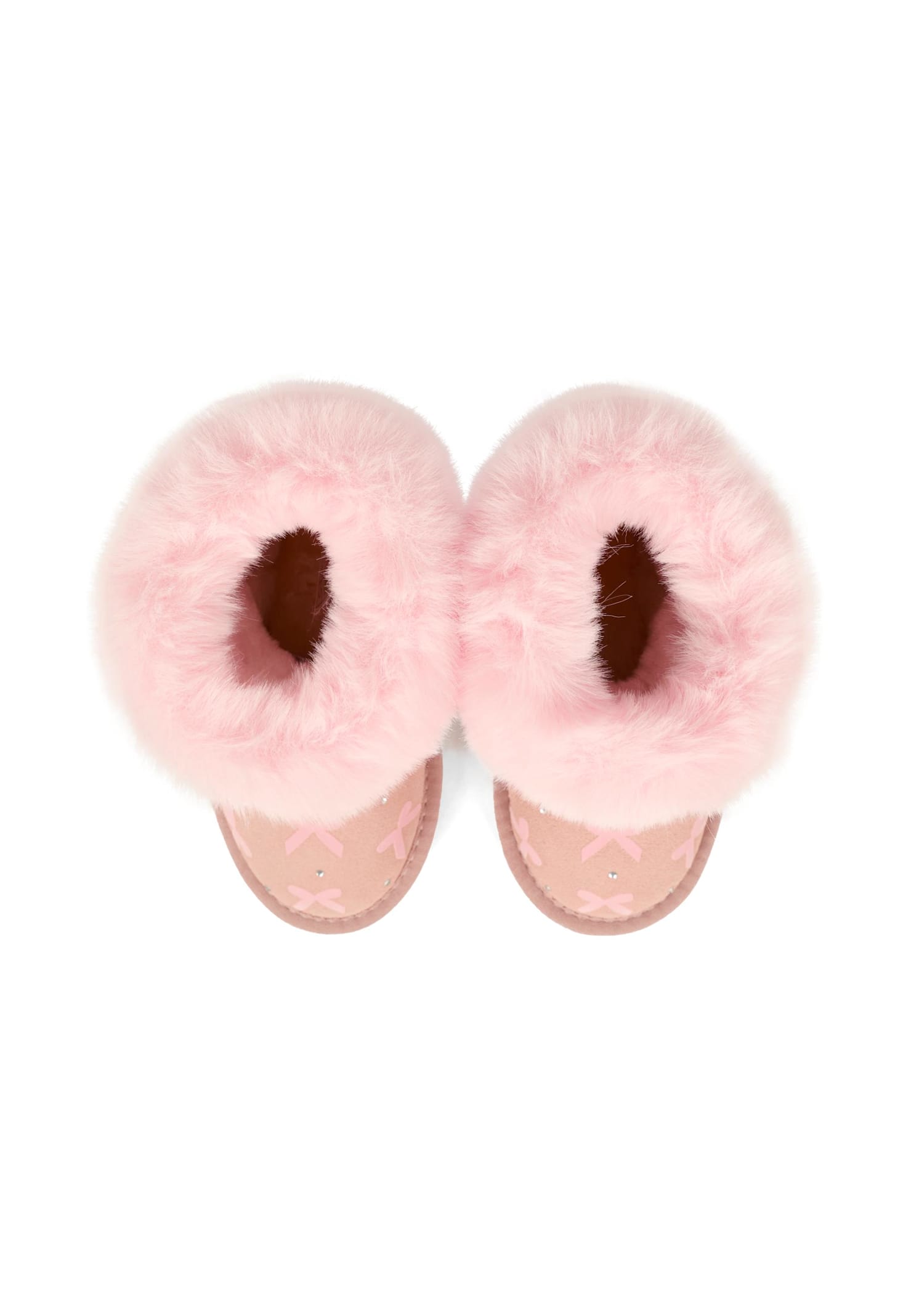 Monnalisa Pink Ankle Boots For Girl With Bow In Pink