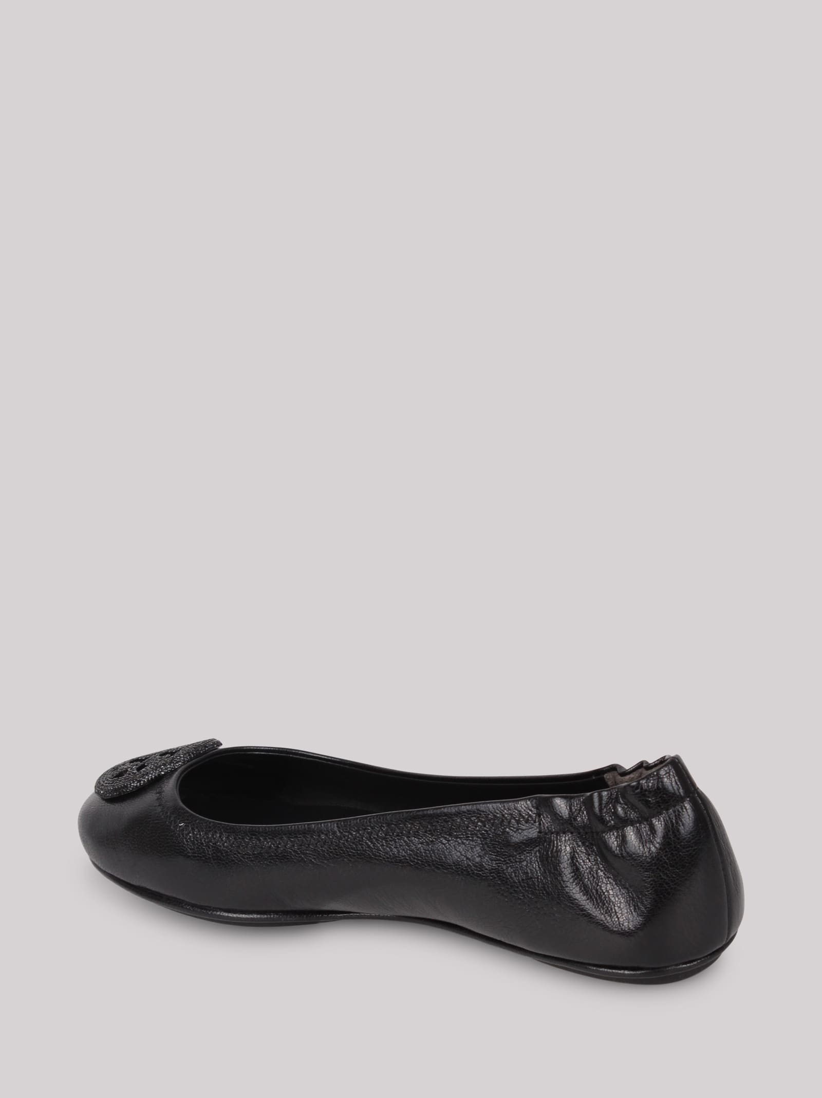 Shop Tory Burch Minni Leather Ballerina Shoes